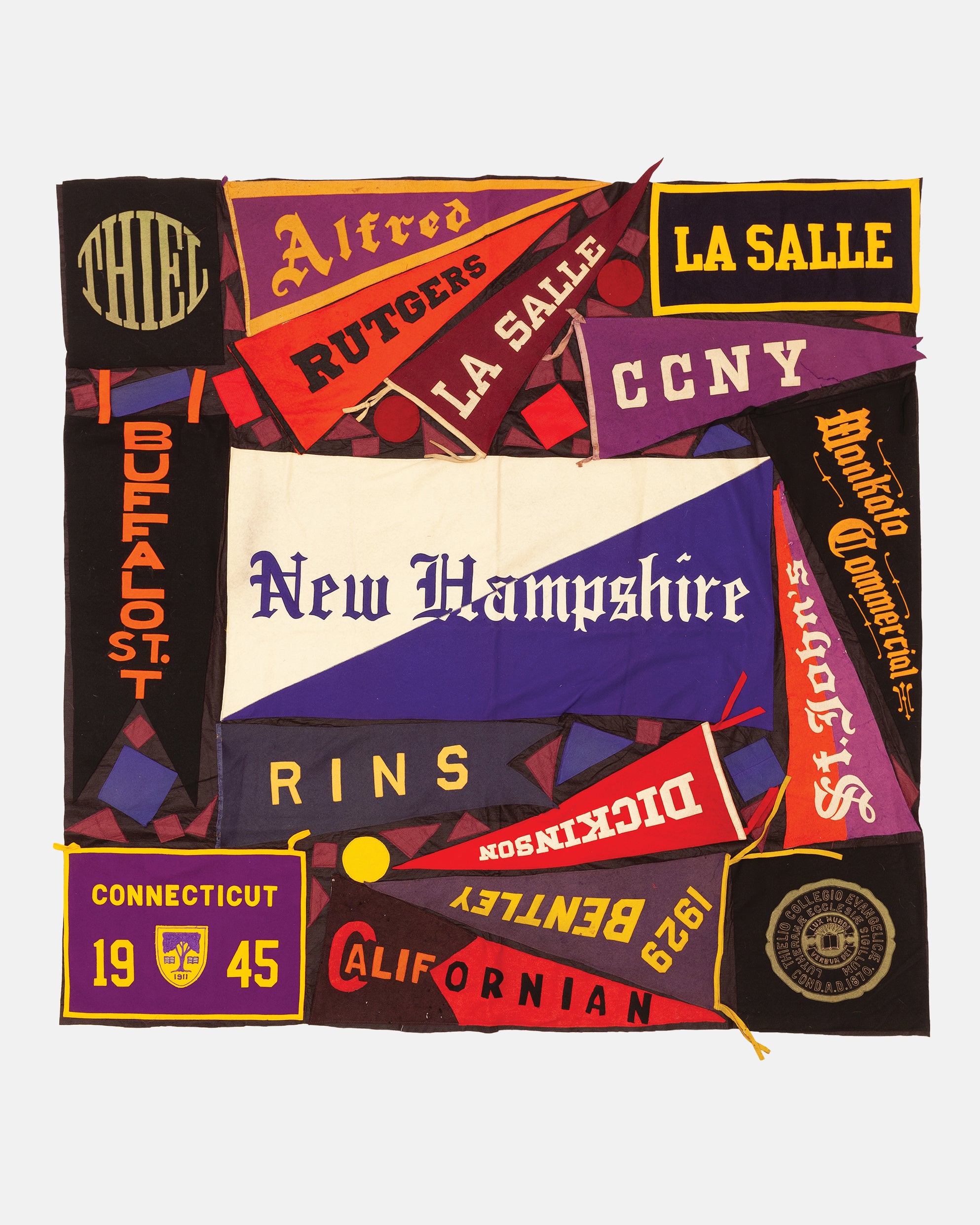 Vintage Pennant Quilt - Colleges #12
