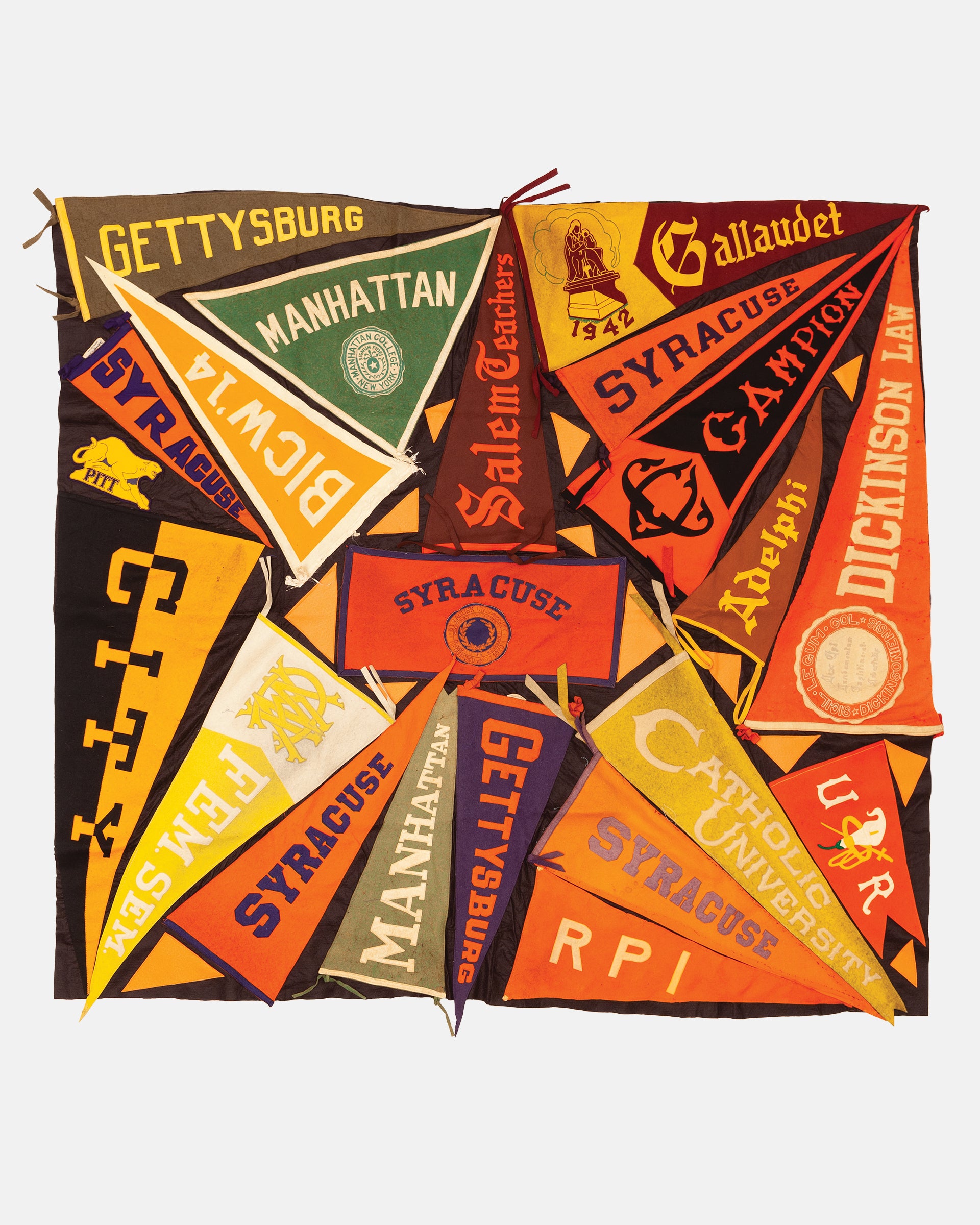 Vintage Pennant Quilt - Colleges #17