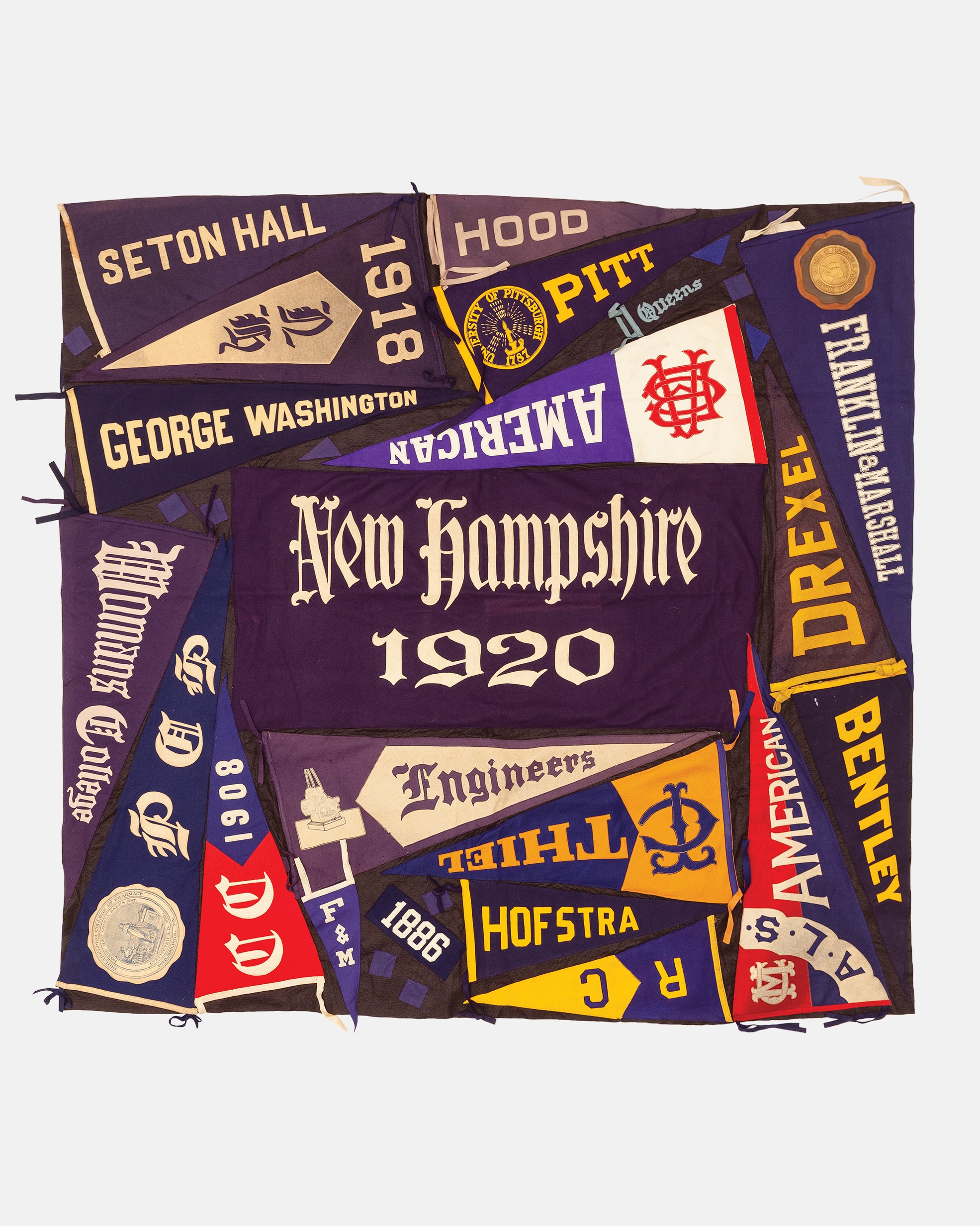 Vintage Pennant Quilt - Colleges #18