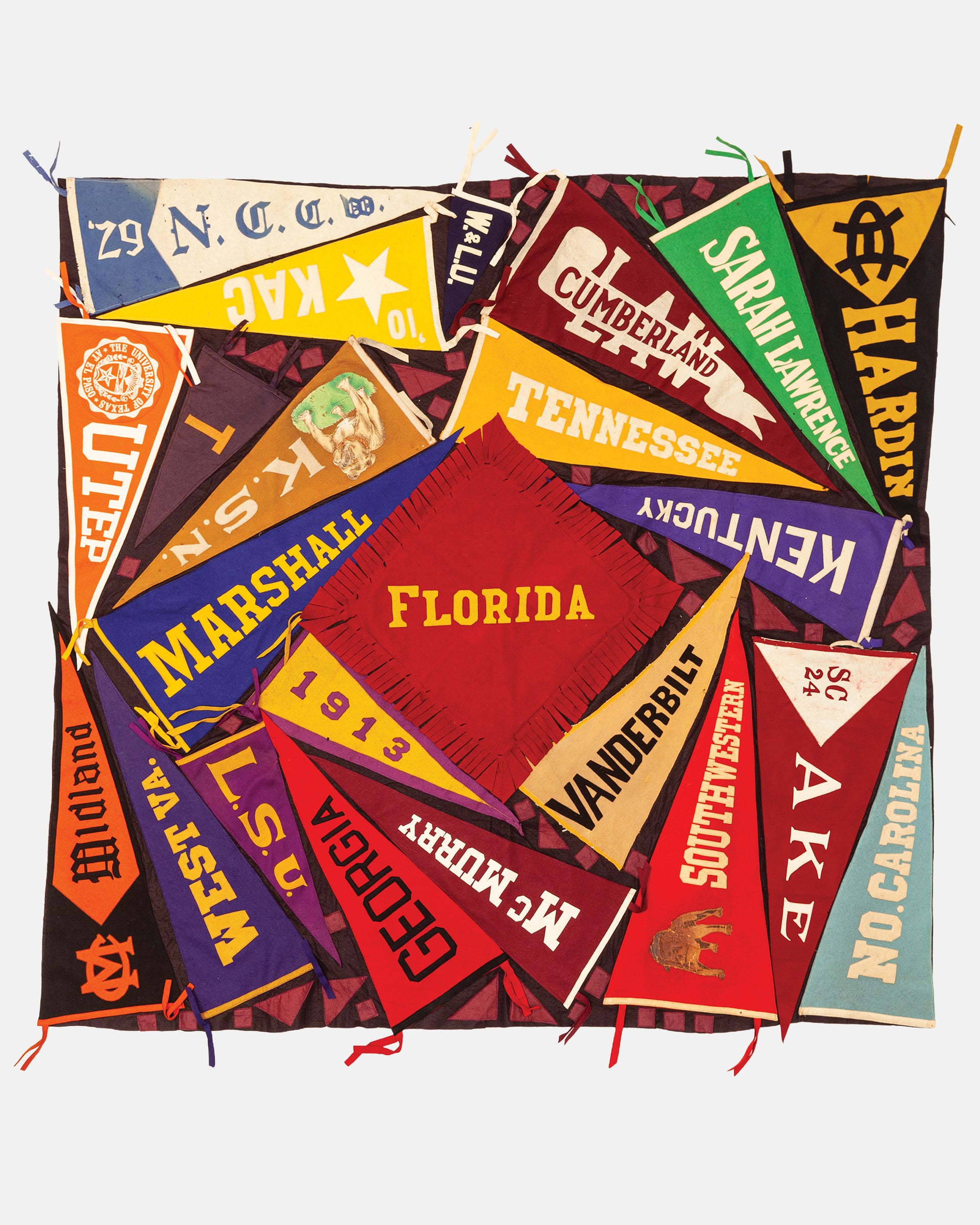 Vintage Pennant Quilt - Colleges #21