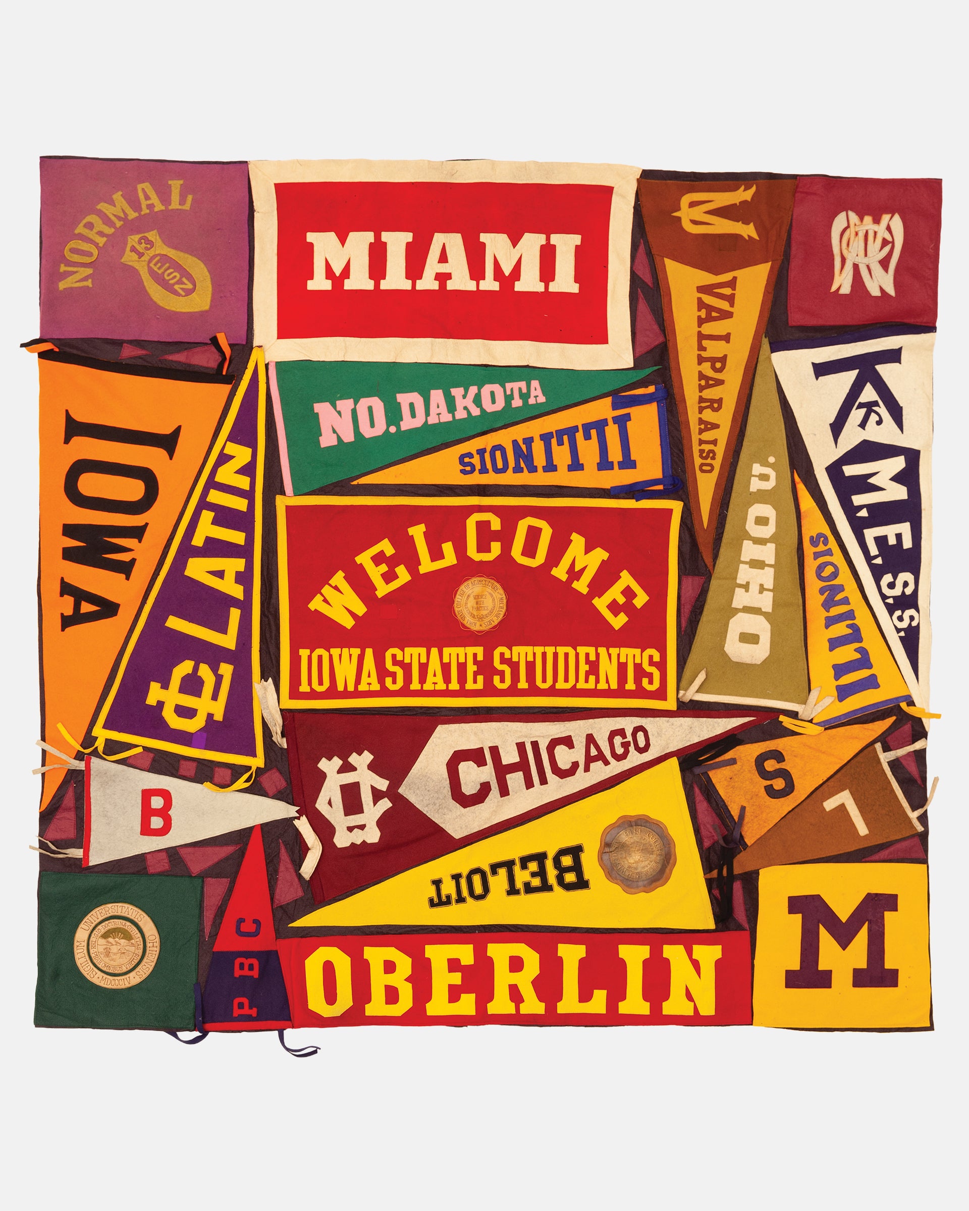 Vintage Pennant Quilt - Colleges #28