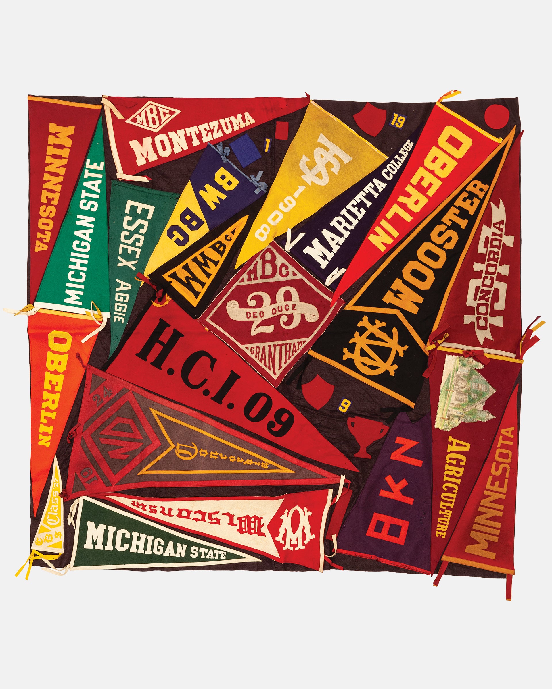 Vintage Pennant Quilt - Colleges #29
