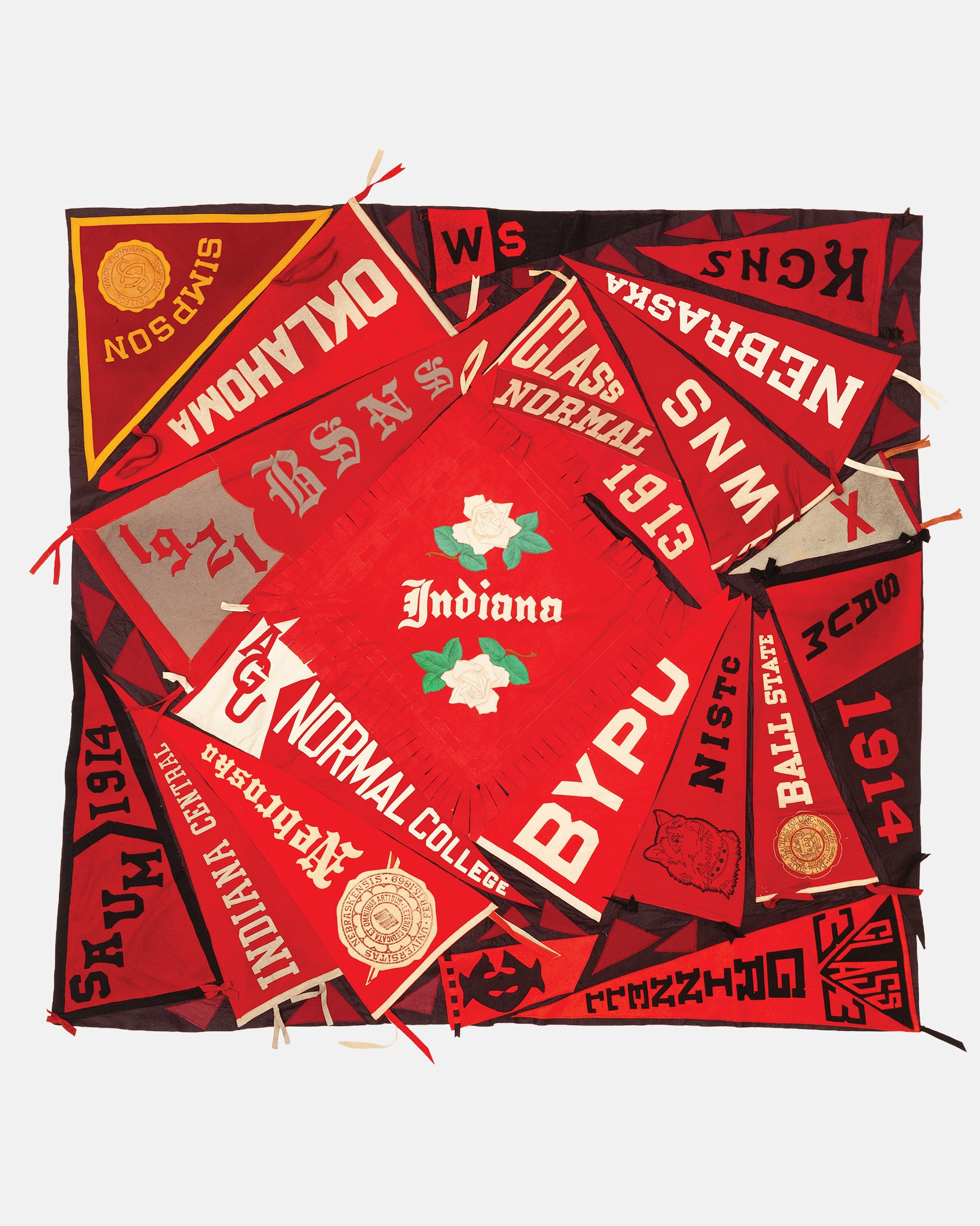 Vintage Pennant Quilt - Colleges #31