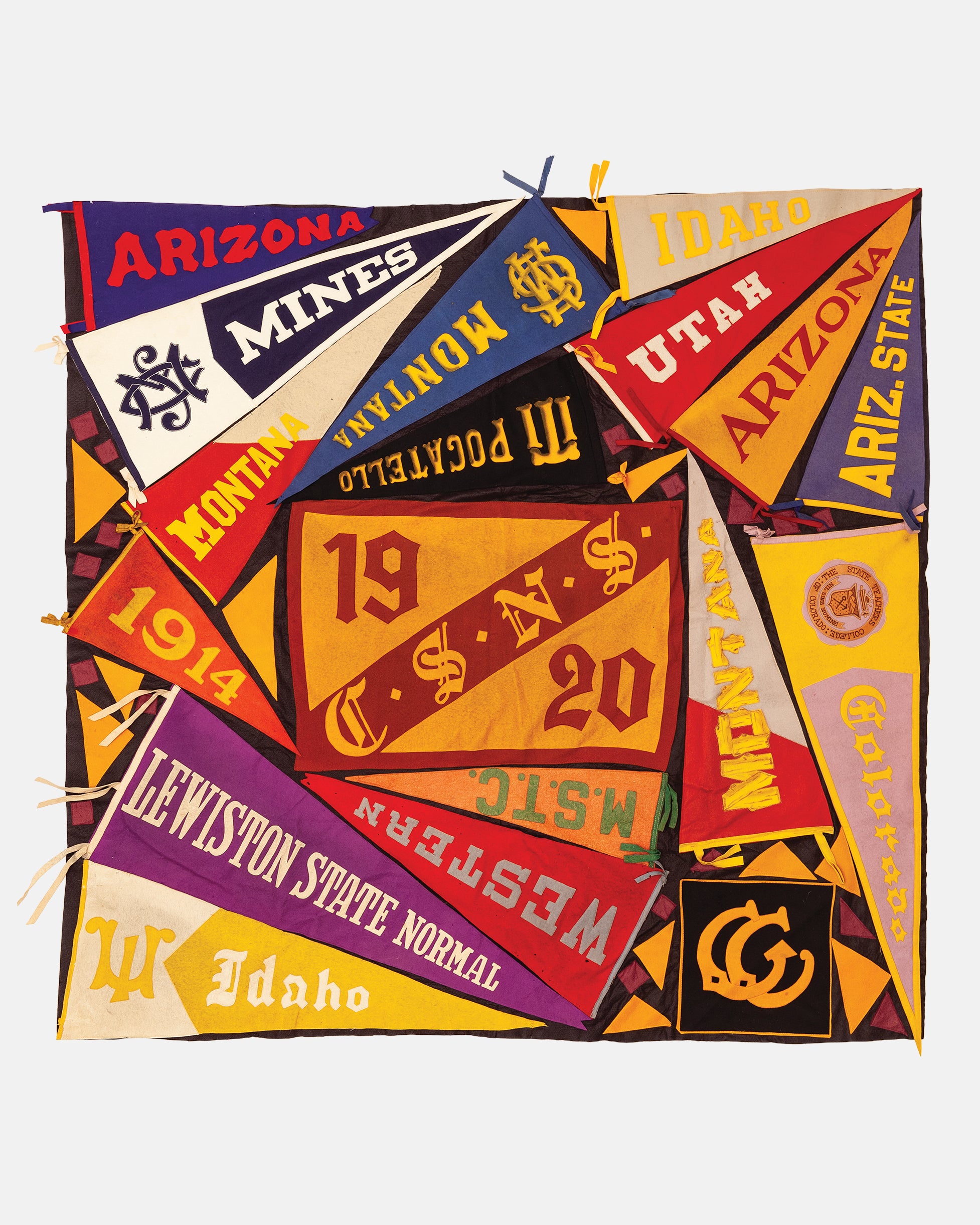 Vintage Pennant Quilt - Colleges #33