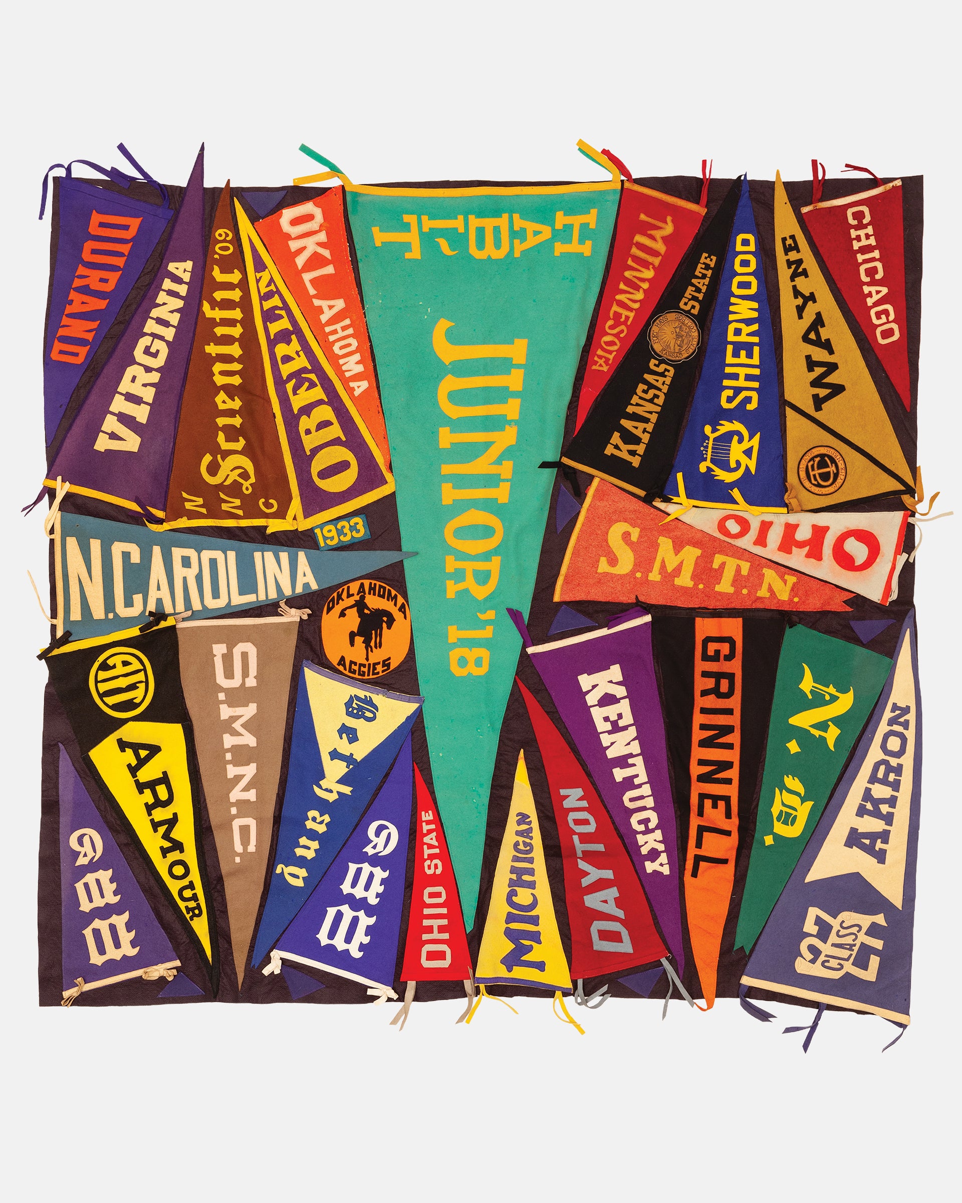 Vintage Pennant Quilt - Colleges #57