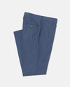 POPLIN CLASSIC TROUSERS - DARK BLUE MELANGE