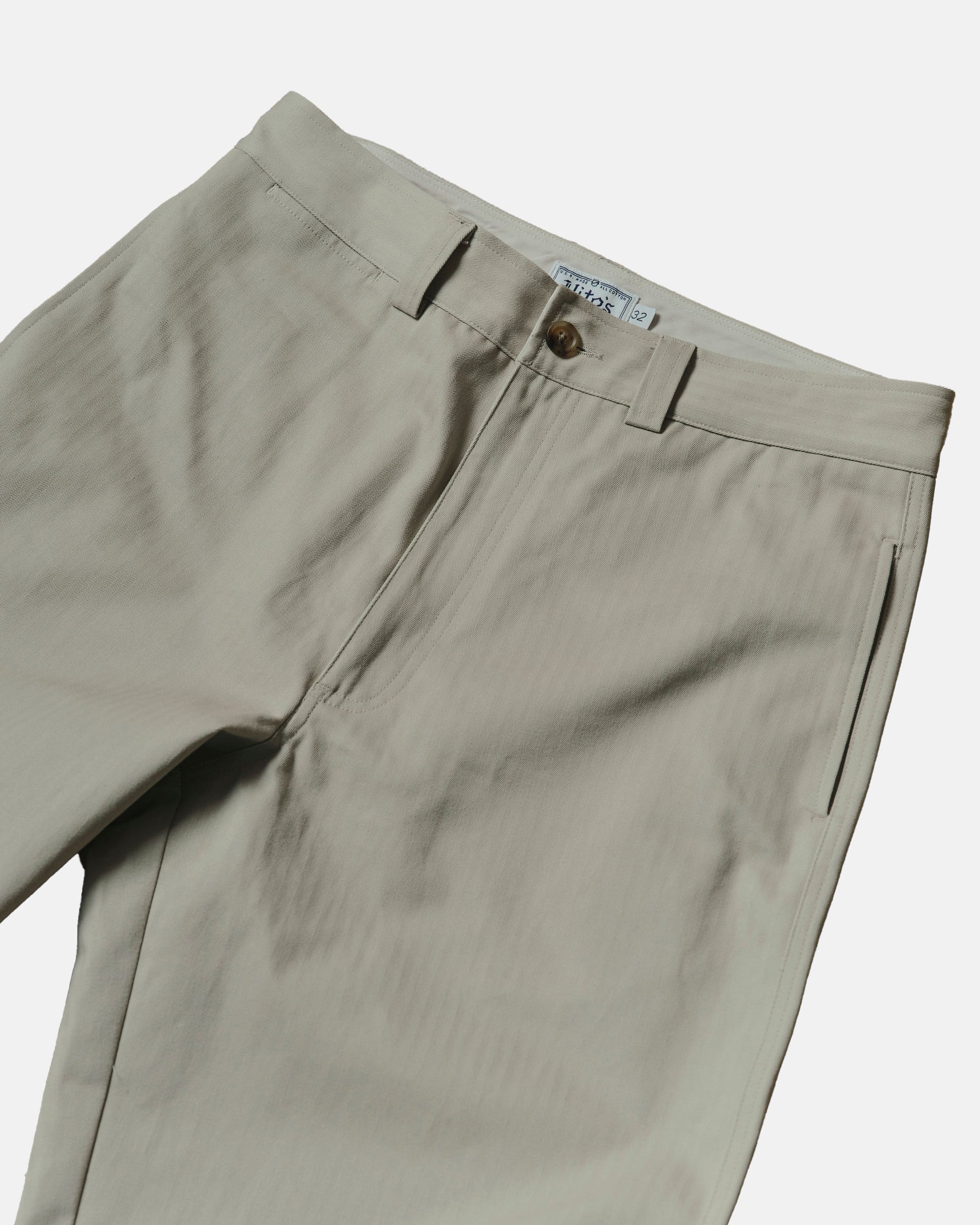 Vito's Stone Herringbone High n' Wide Pant