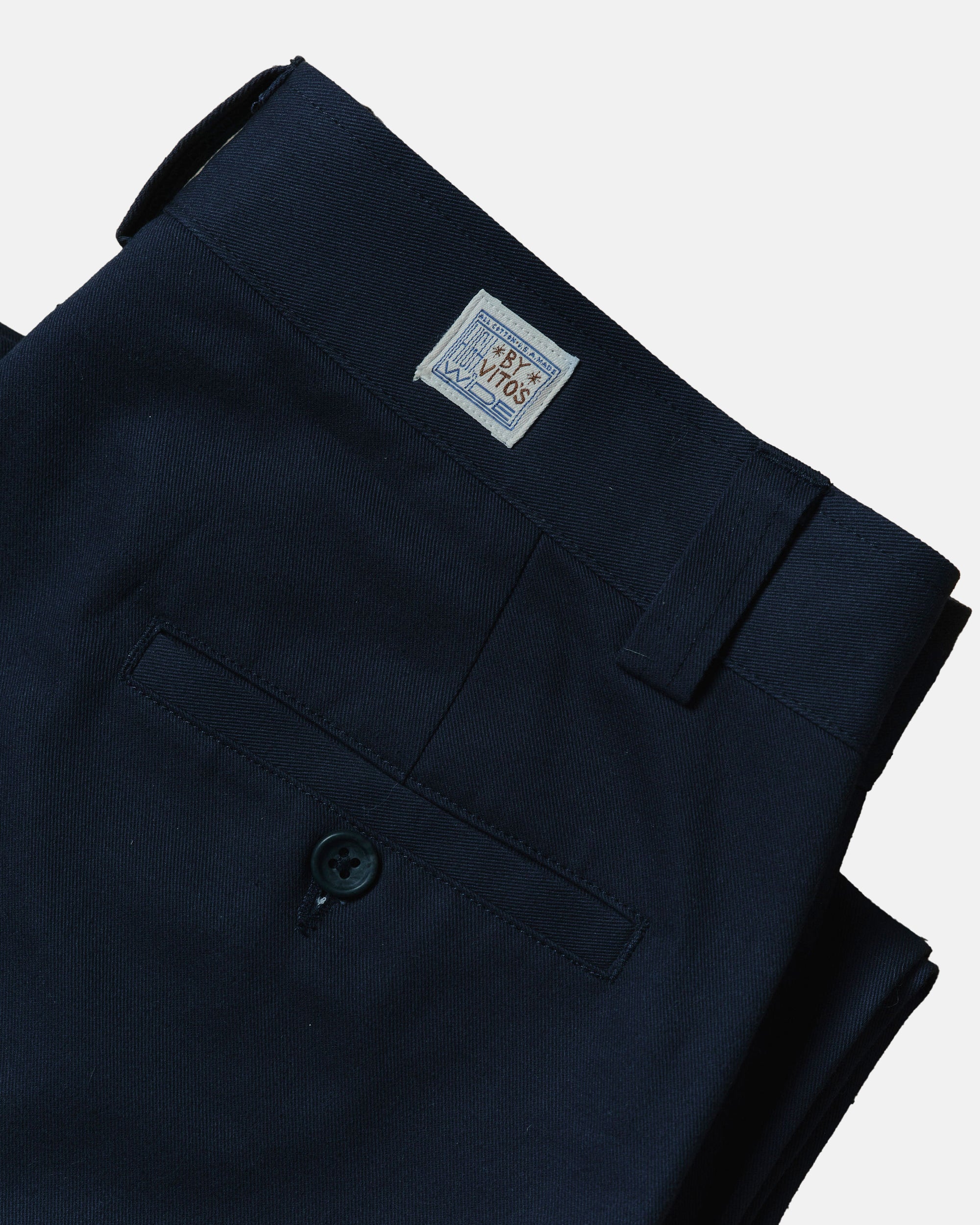 Vito's Navy High n' Wide Pant