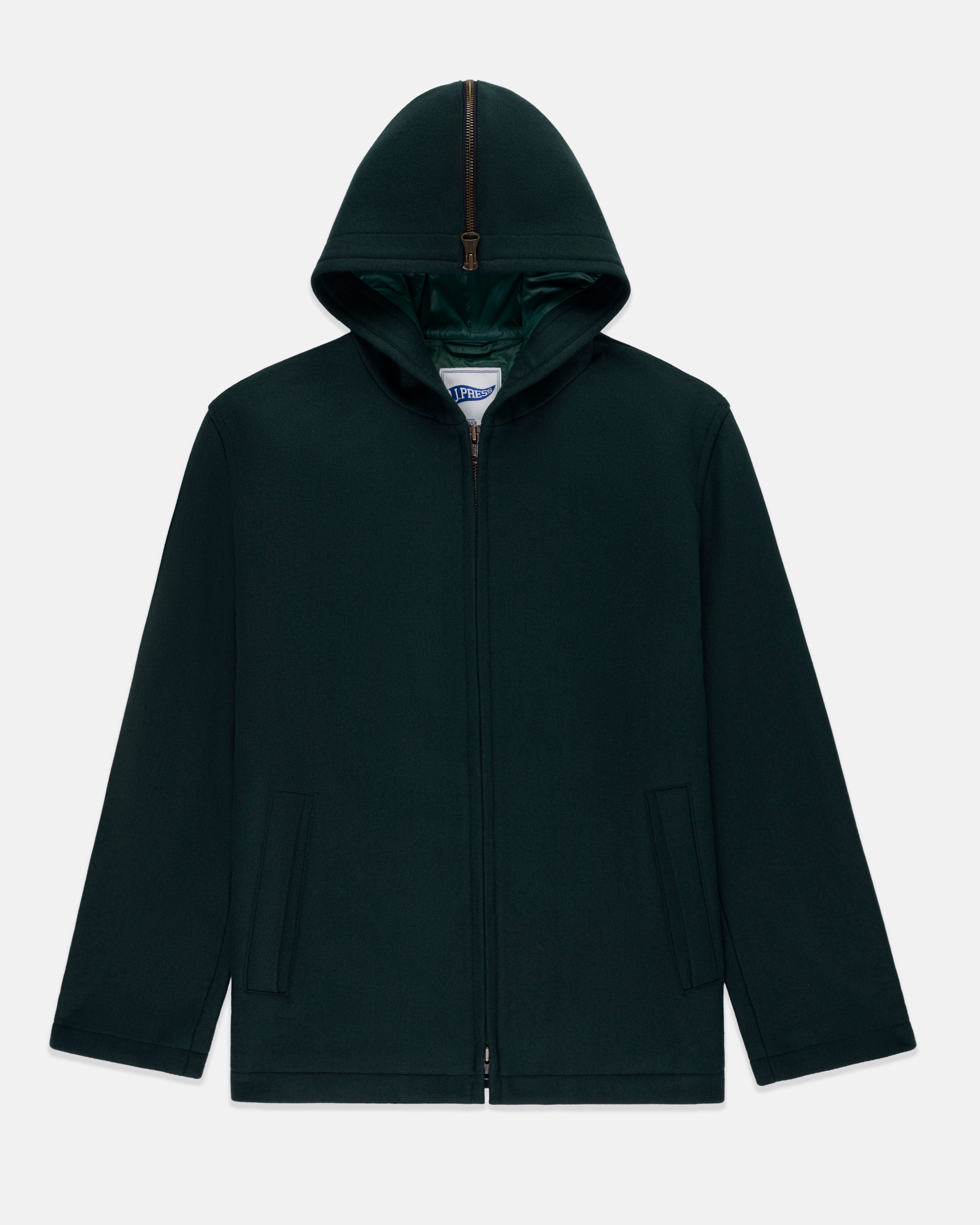 ジャケット・アウター SPIEWAK melange melton wool zip jacket Bottle Green Melton Wool Zermatt Jacket