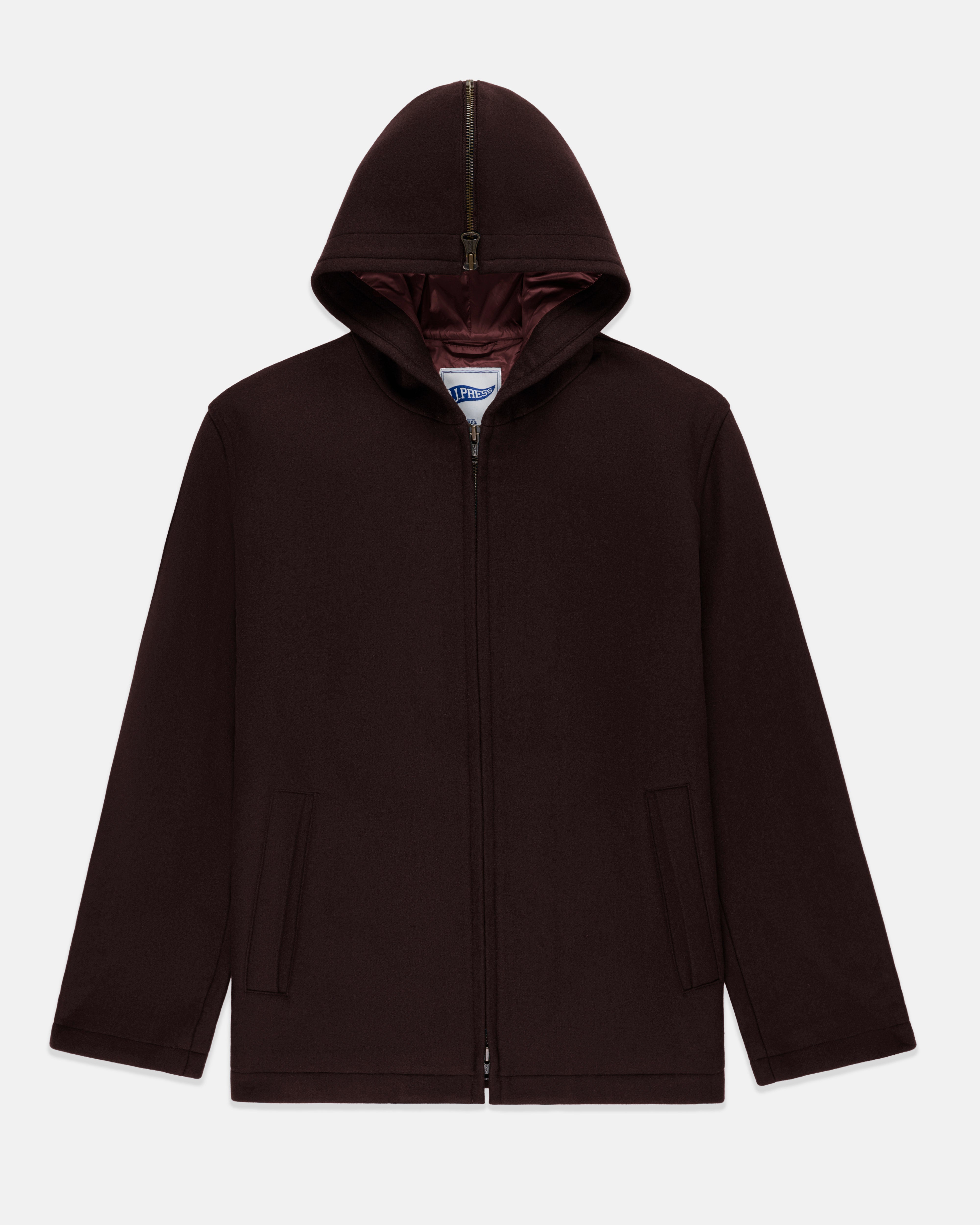 Burgundy Melton Wool Zermatt Jacket