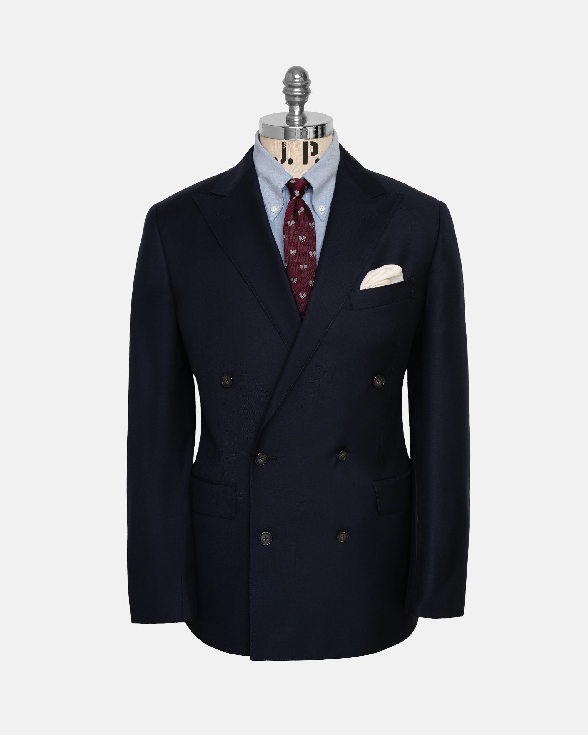 Made-in-USA Navy Double-Breasted Suit