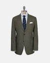 Made-in-USA Olive Mini Houndstooth Linen Sport Coat