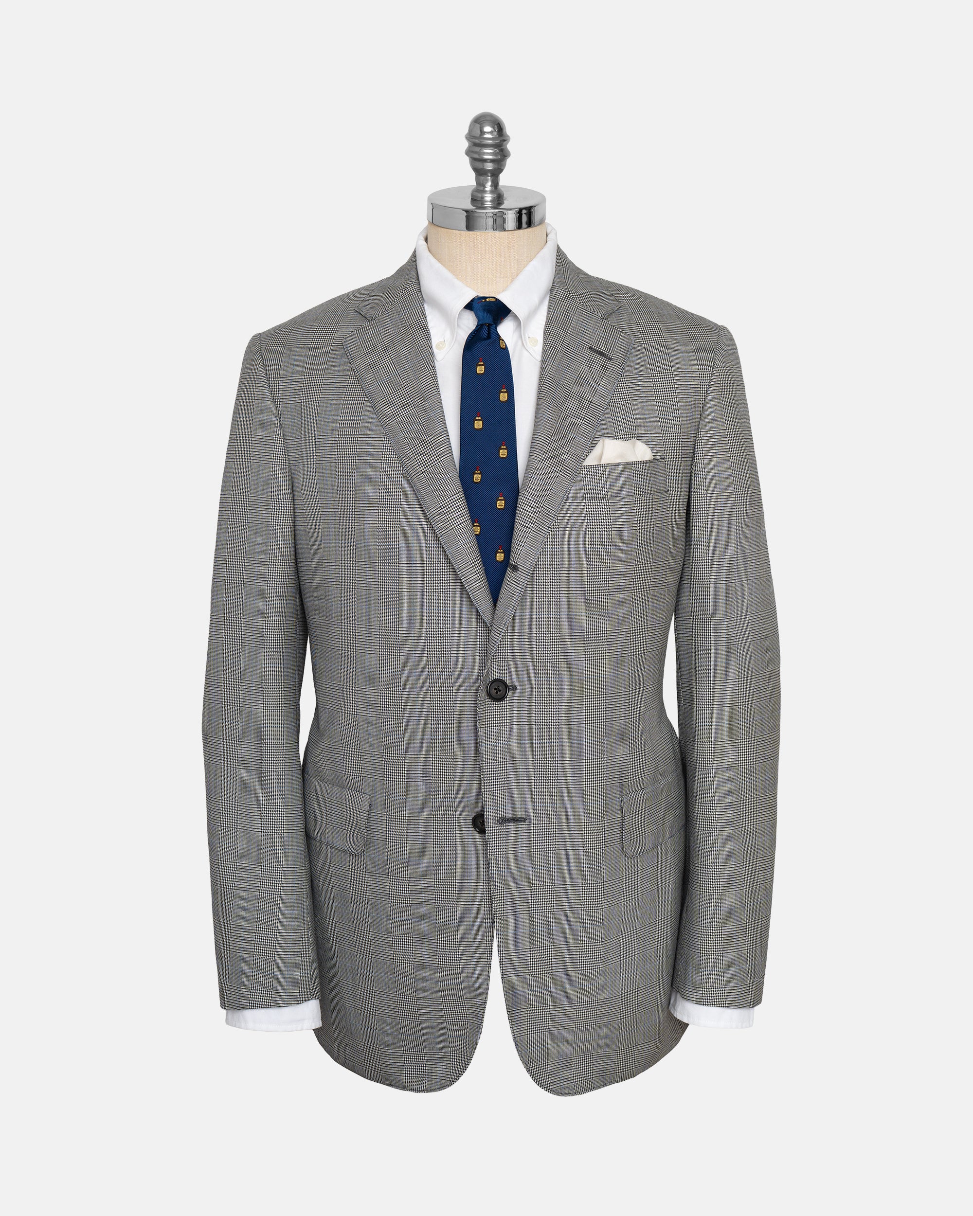 Made-in-USA Prince of Wales Check Worsted Wool Suit