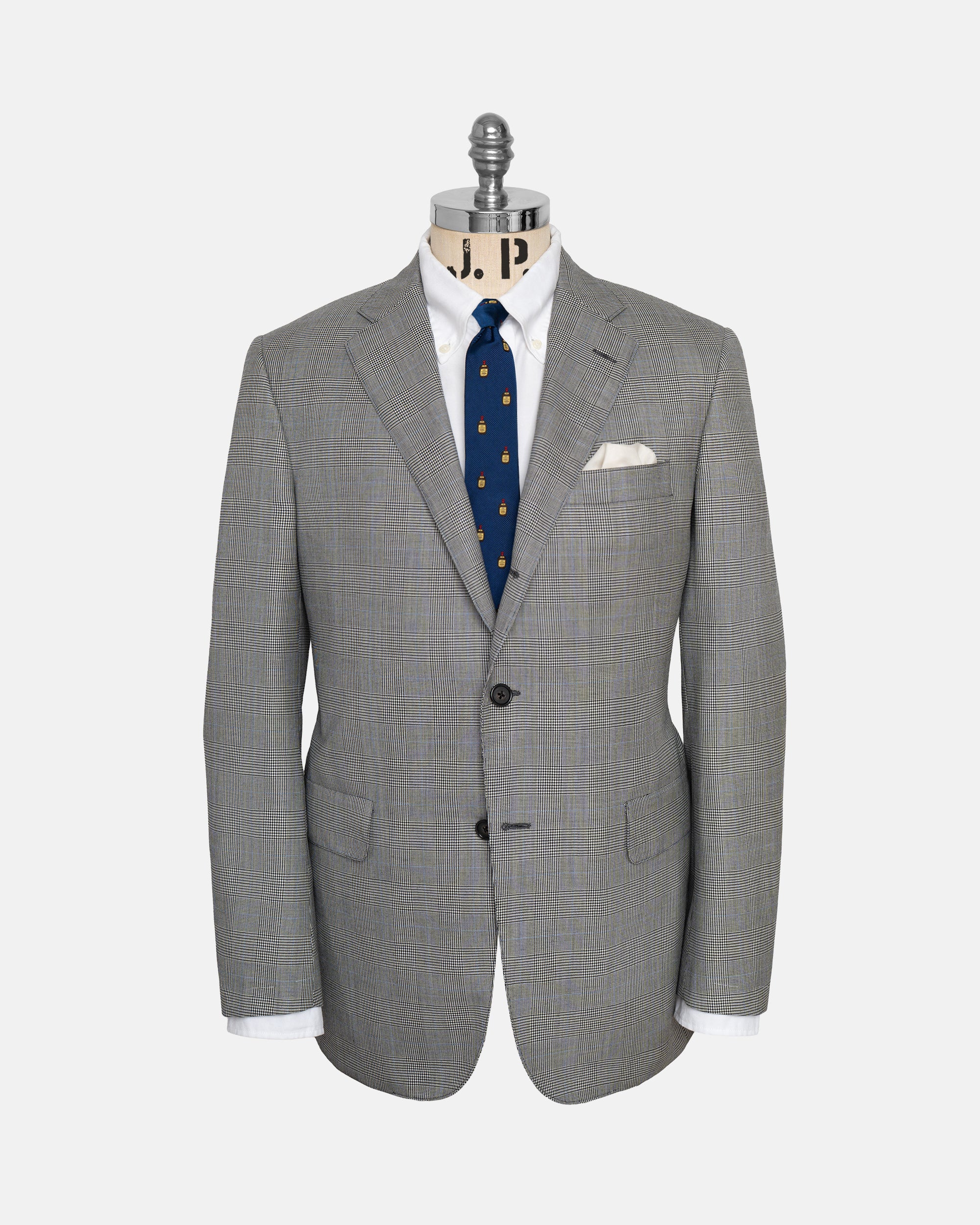 Made-in-USA Prince of Wales Check Worsted Wool Suit