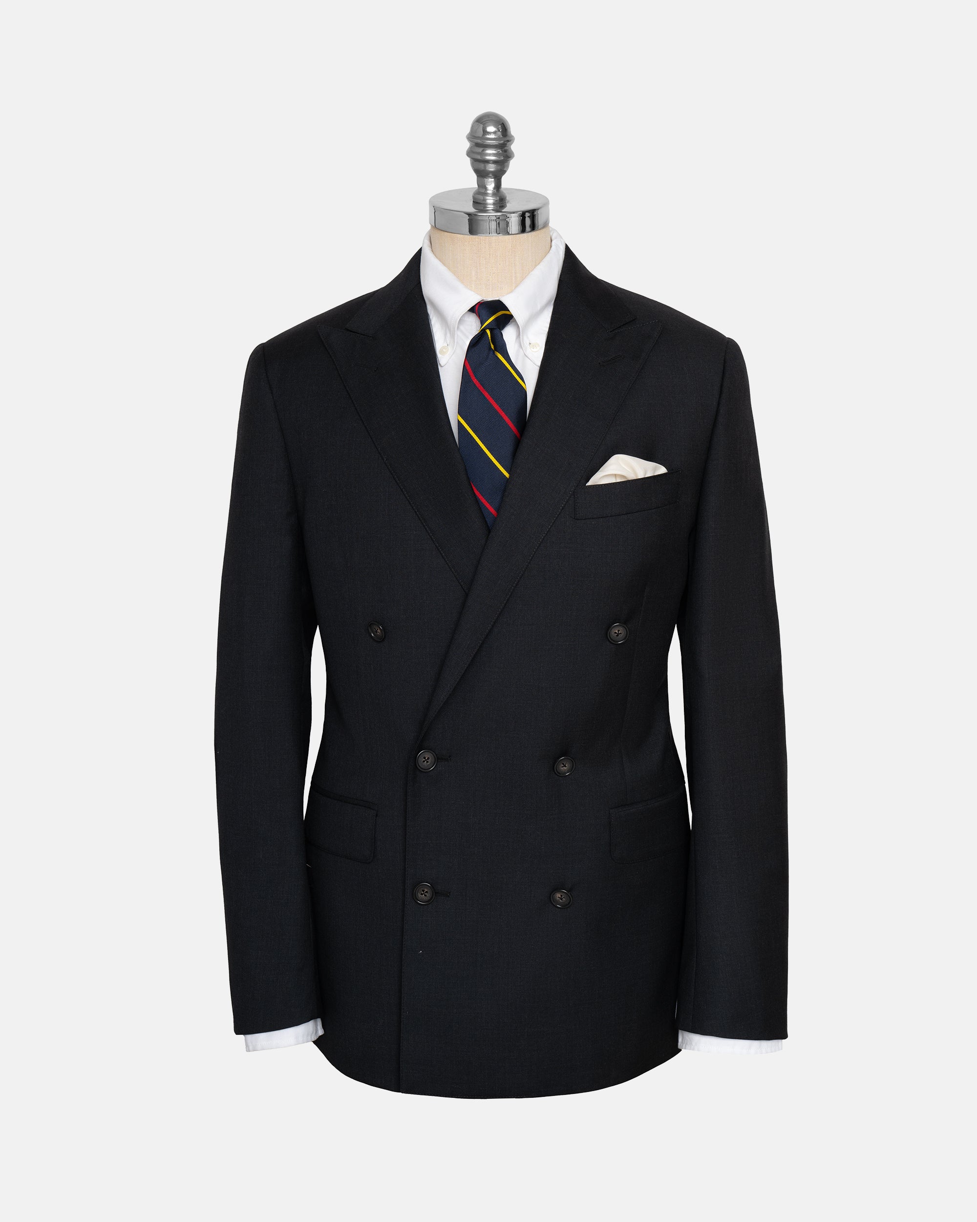 Made-in-USA Charcoal Double-Breasted Suit