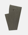 Made-in-USA Olive Mini Houndstooth Linen Trouser