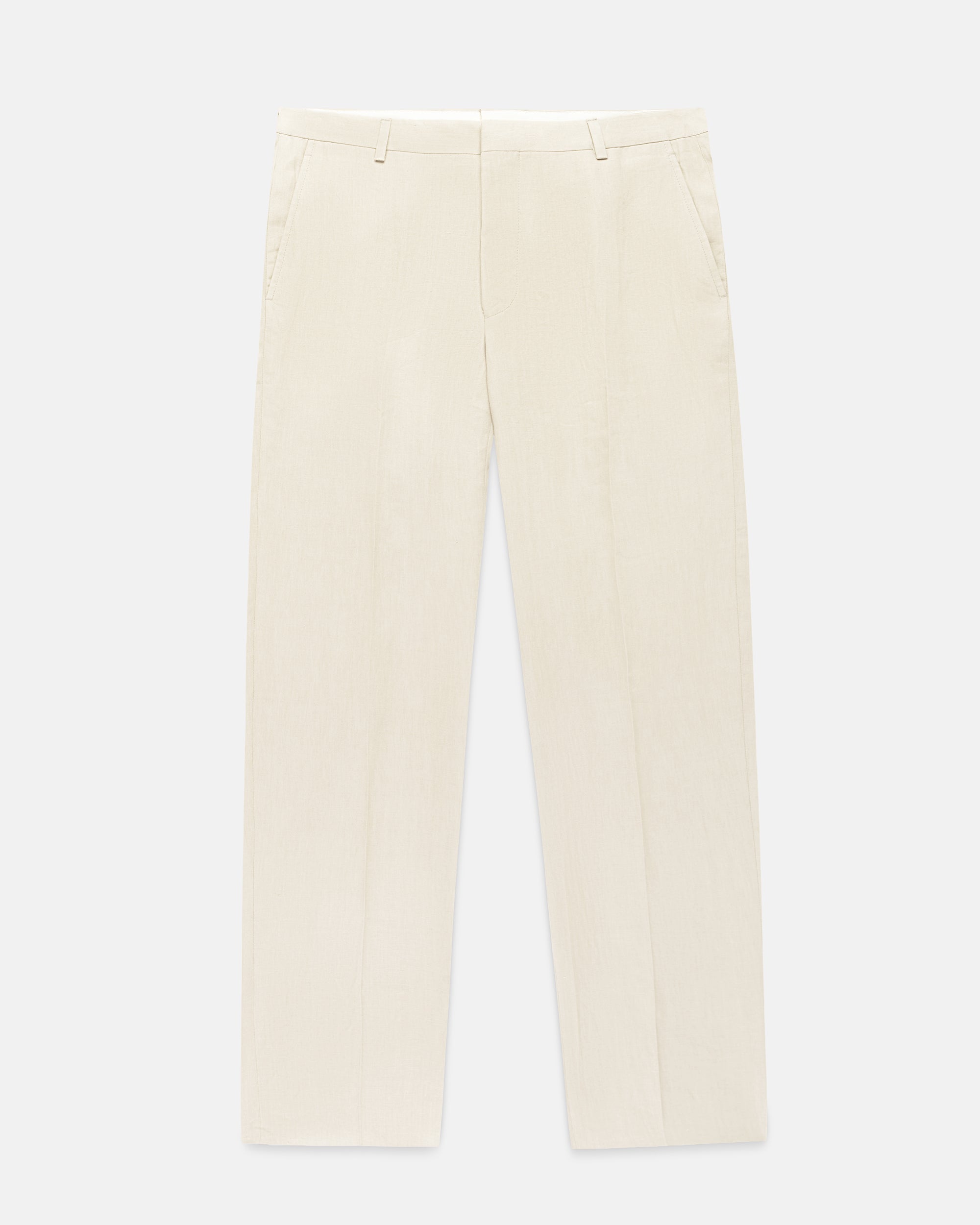 Made-in-USA Ivory Linen Trouser