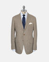 Made-in-USA Tan Prince of Wales Linen Sport Coat