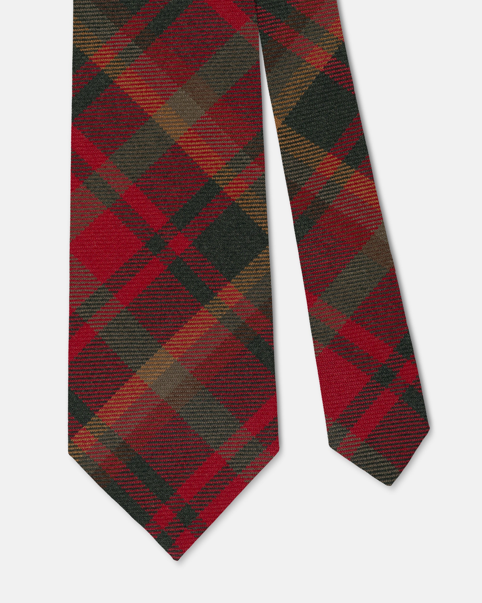 Made-in-UK Maple Leaf Tartan Wool Tie