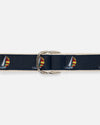 Made-in-USA Sailing Boats Motif D Ring Belt