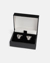 Bulldog Silver Finish Cufflinks