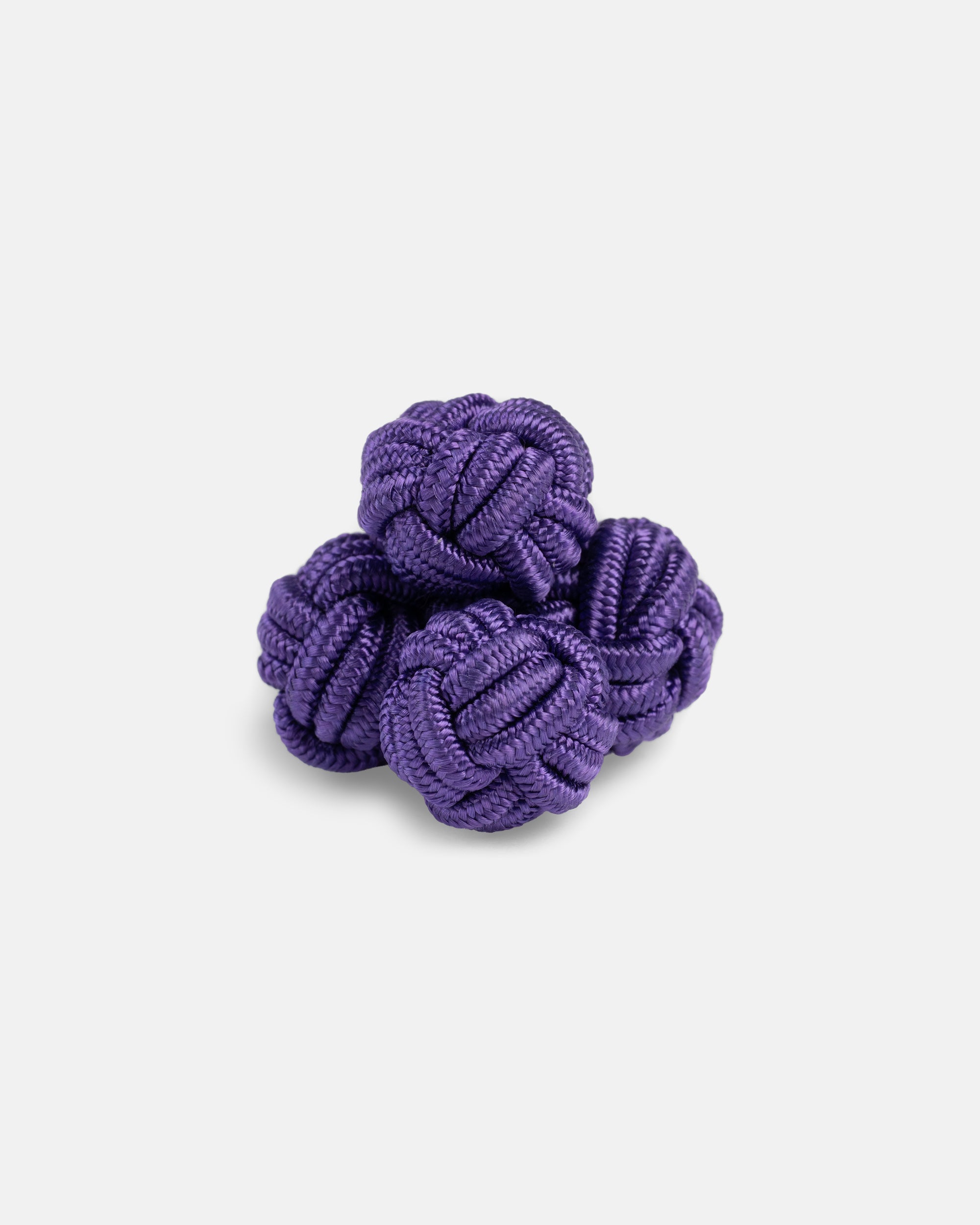 Purple Monkey's Fist Silk Knot Cufflinks