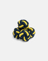 Navy & Yellow Monkey's Fist Silk Knot Cufflinks