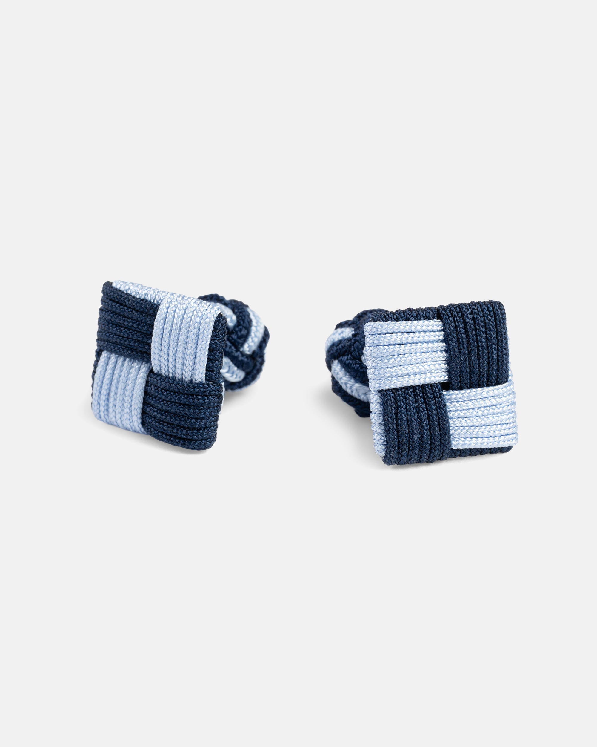 Navy & Sky Combo Knot Cufflinks