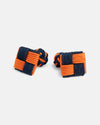 Navy & Orange Combo Knot Cufflinks
