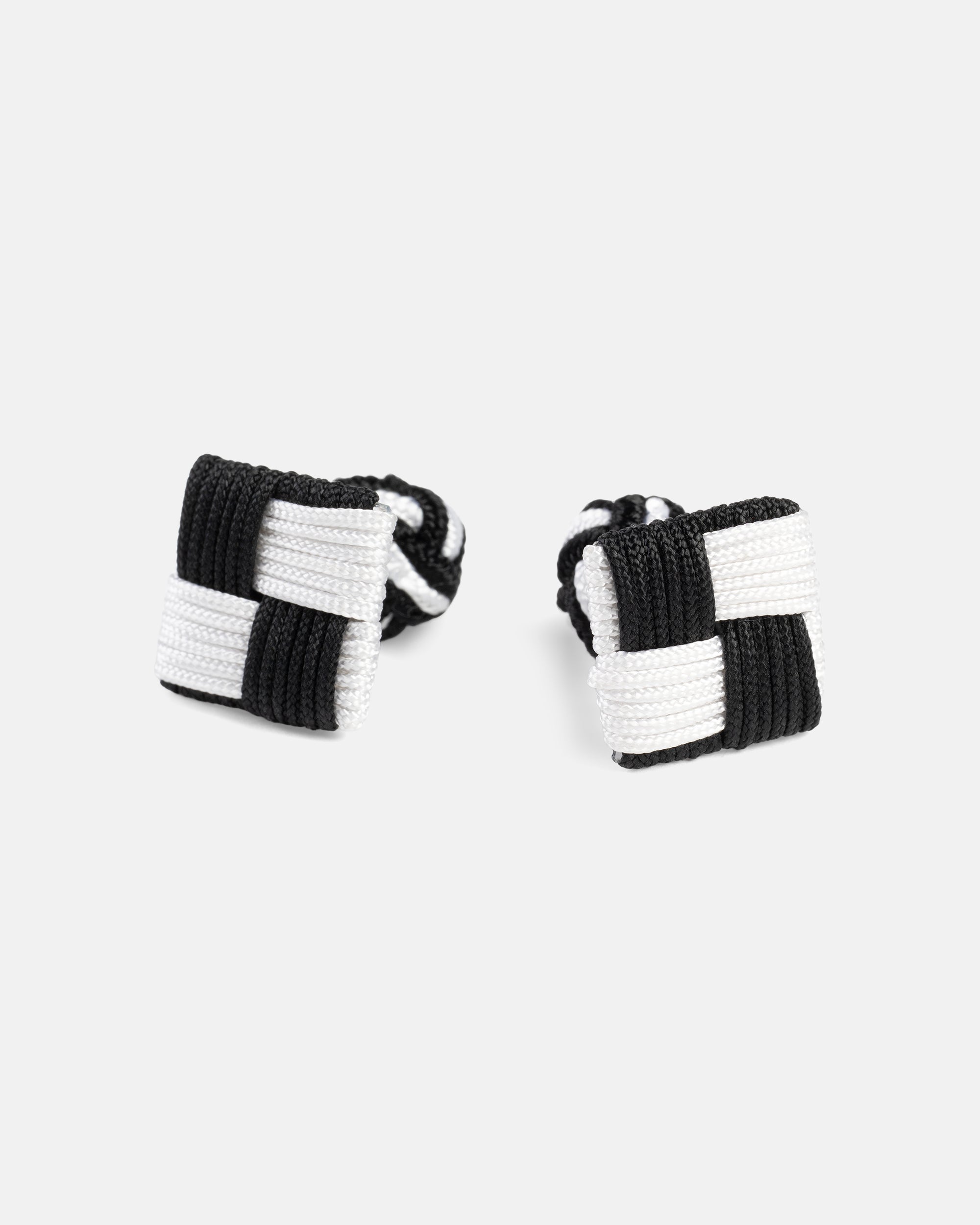 Black & White Combo Knot Cufflinks