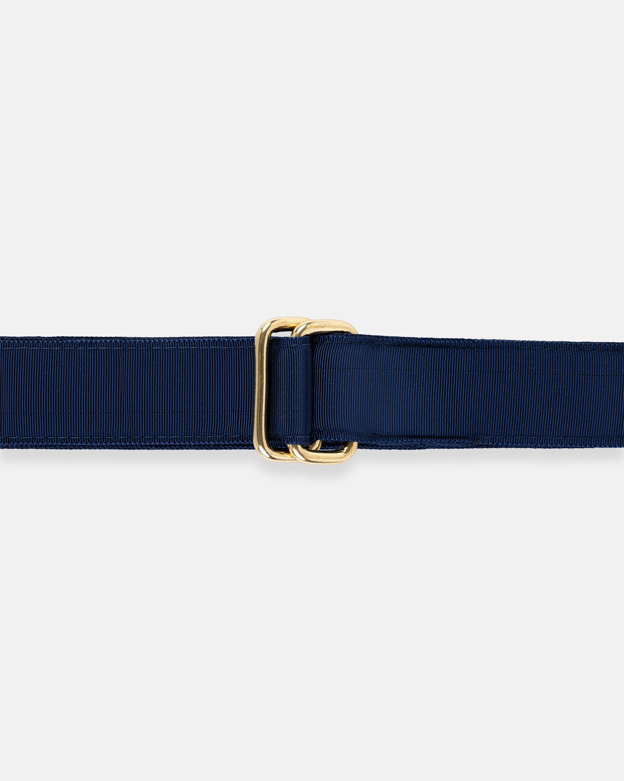 Made-in-USA Solid Navy Grosgrain Ribbon Belt