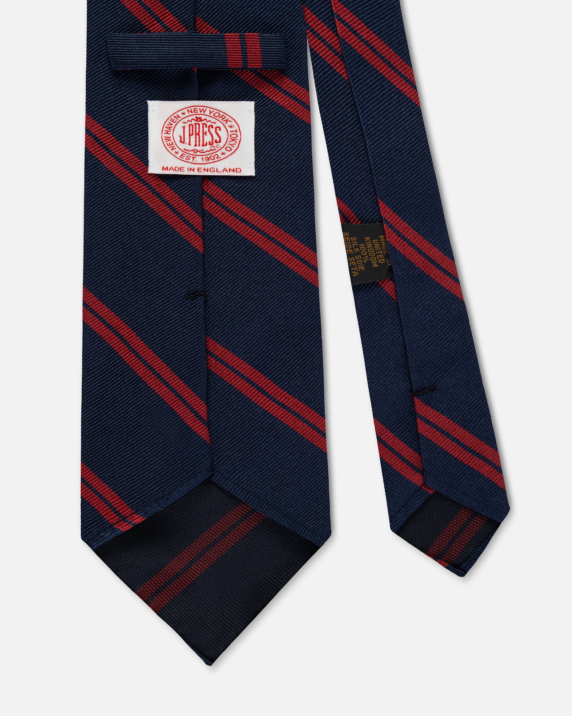 J. Press Argyle and Sutherland Highlanders non-crease silk rep stripe tie