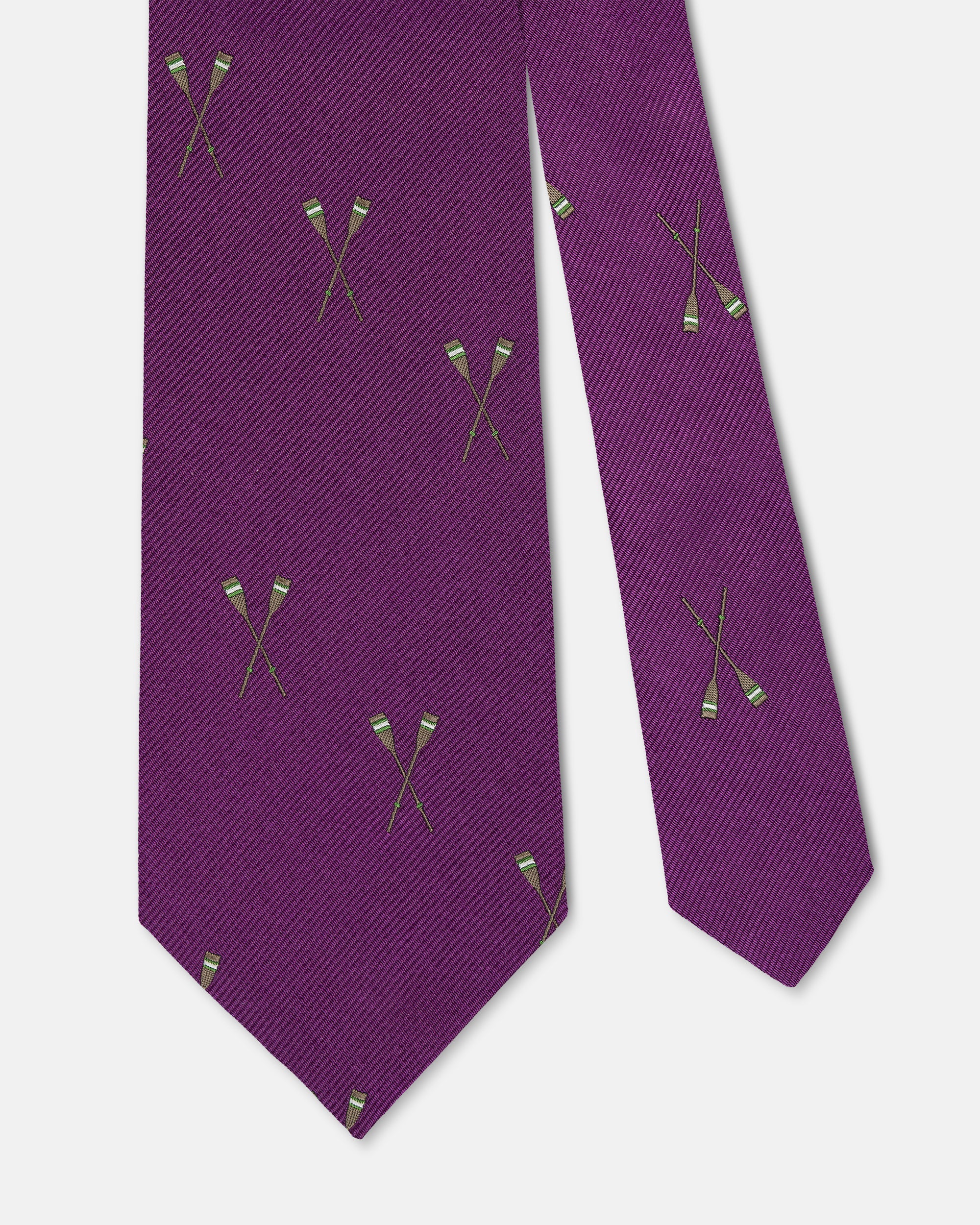 Made-in-UK Purple Oars Club Tie