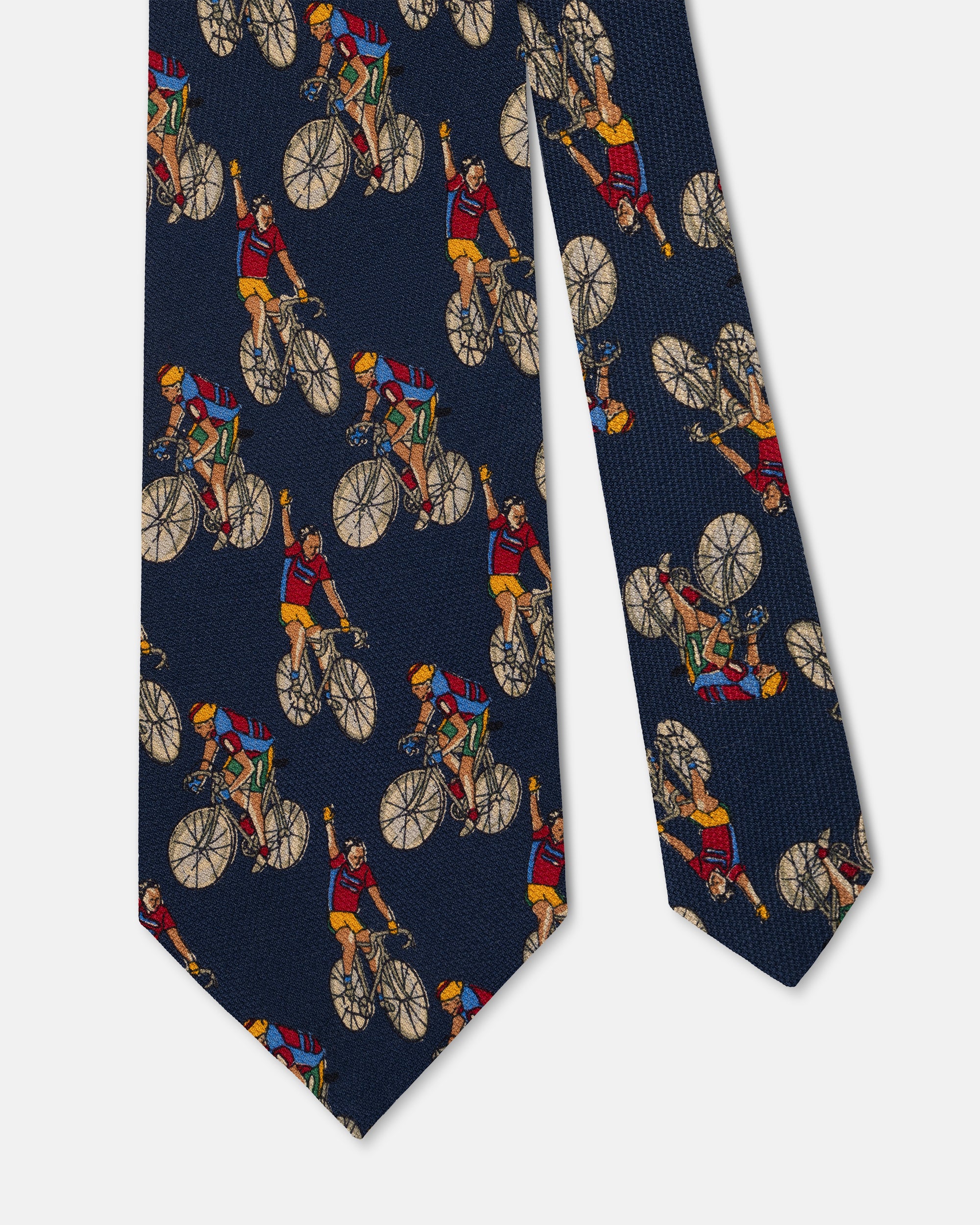 Made-in-USA Mister Mort Navy Bicycle Tie