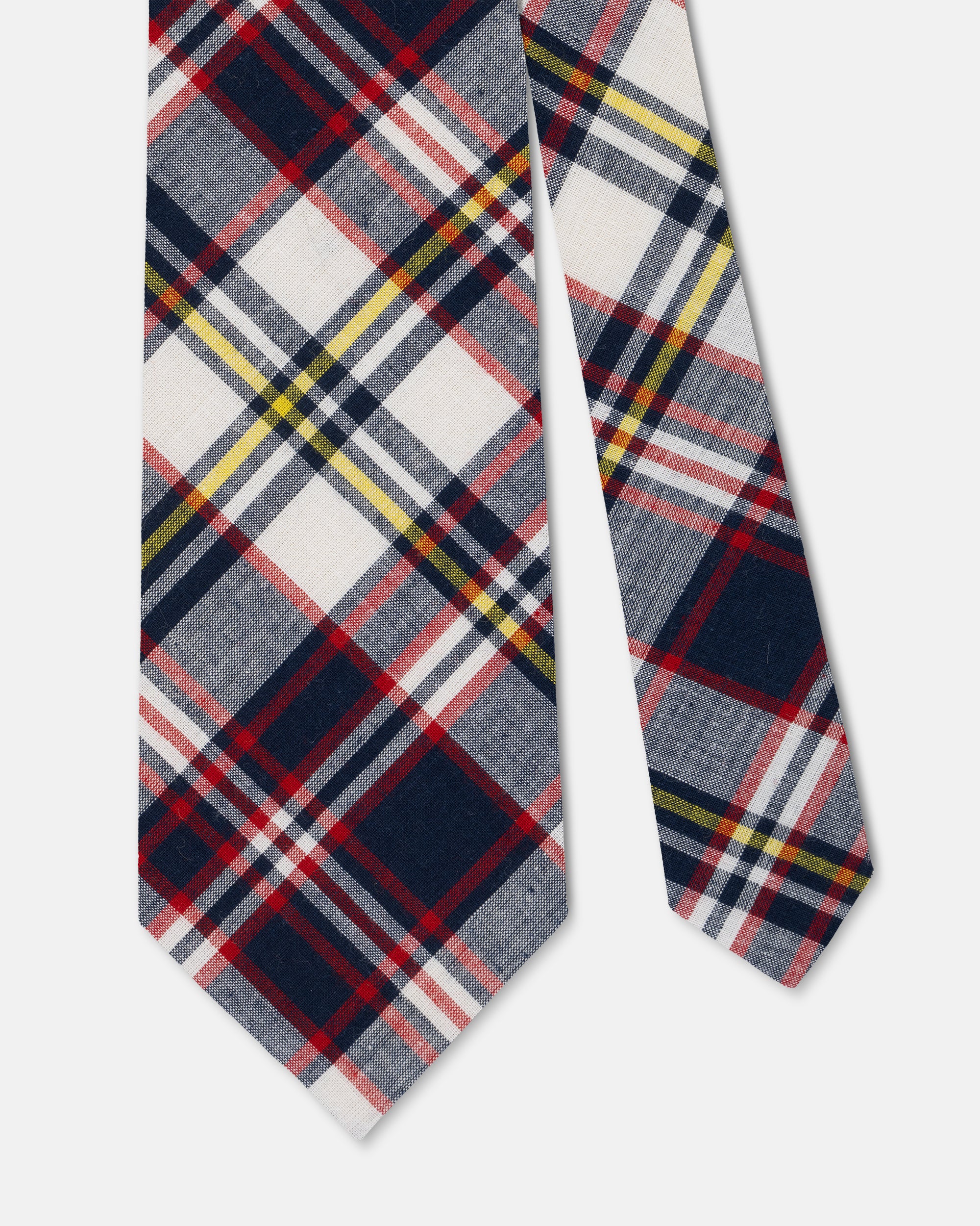 Made-in-USA Blue, White, & Yellow Madras Tie