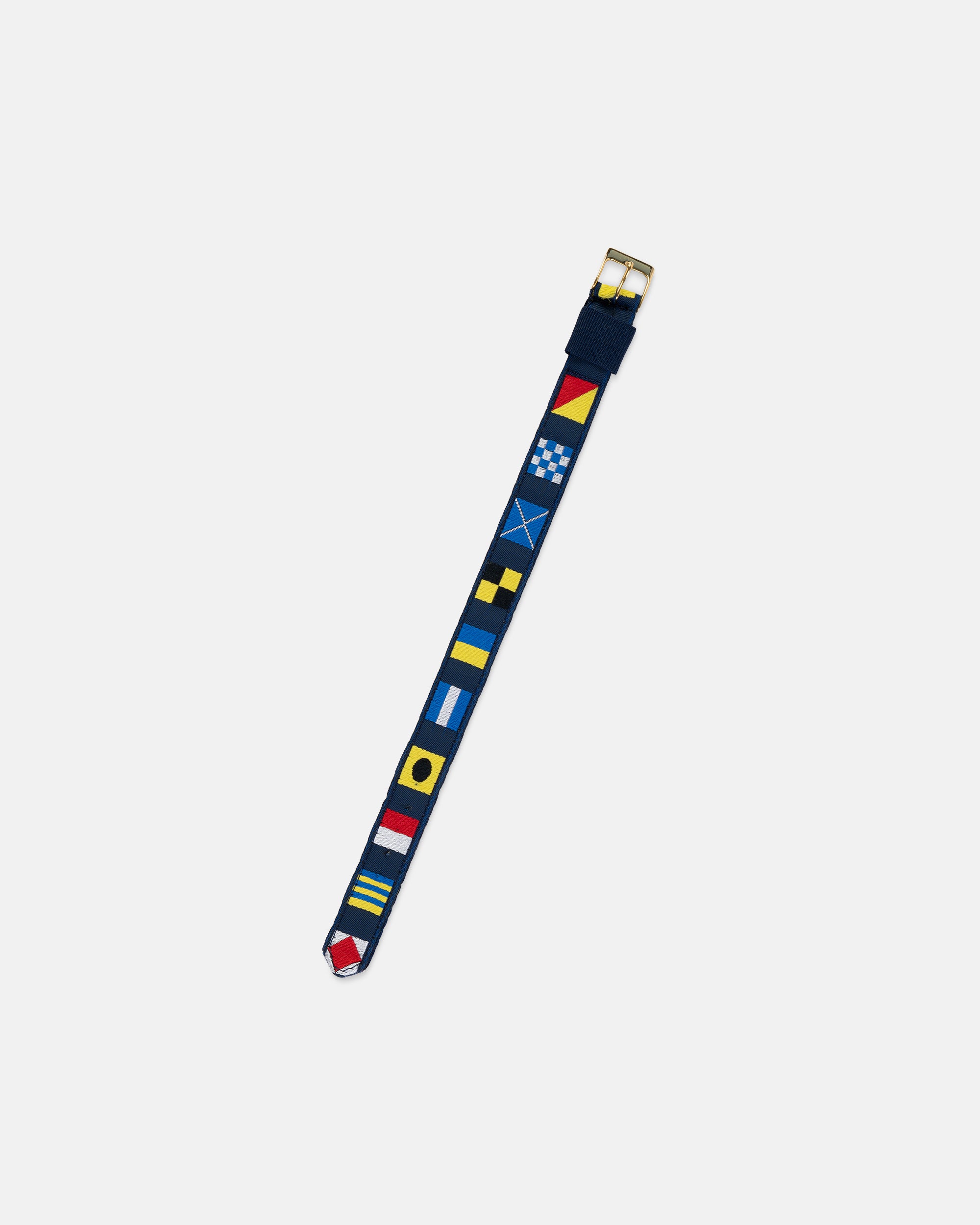 Code Flag Motif Nylon Watch Strap