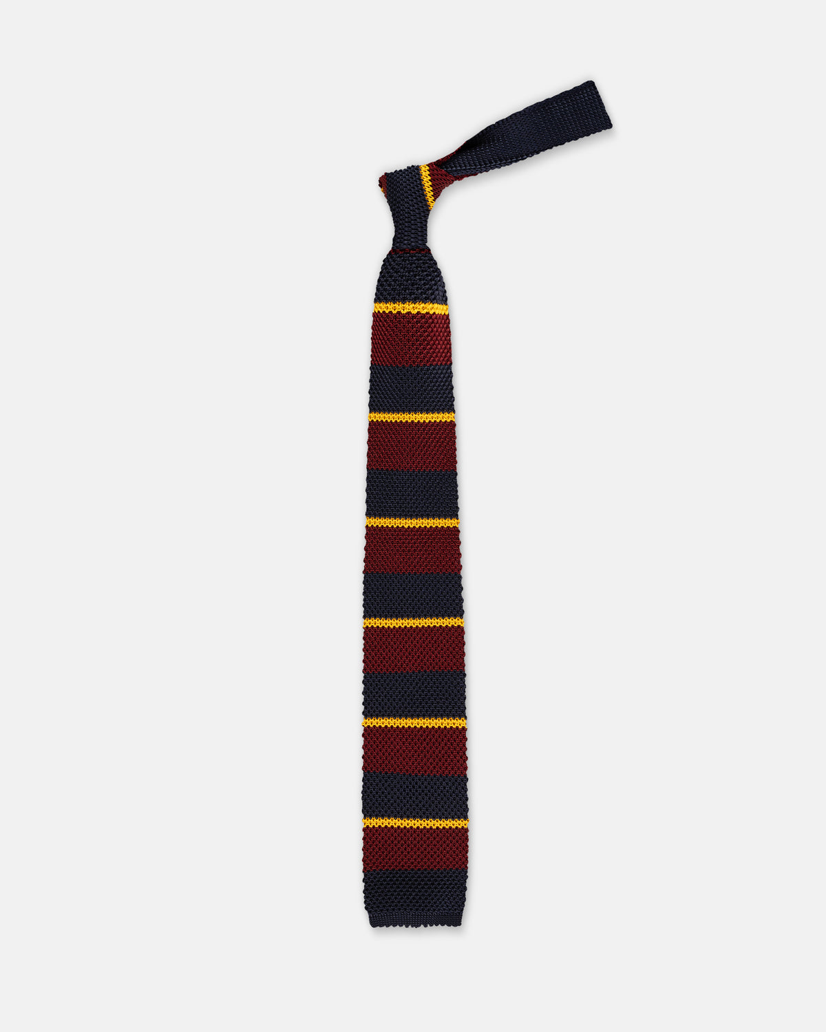Made-in-Italy Royal Marine Light Infantry Regimental Stripe Silk Knit Tie
