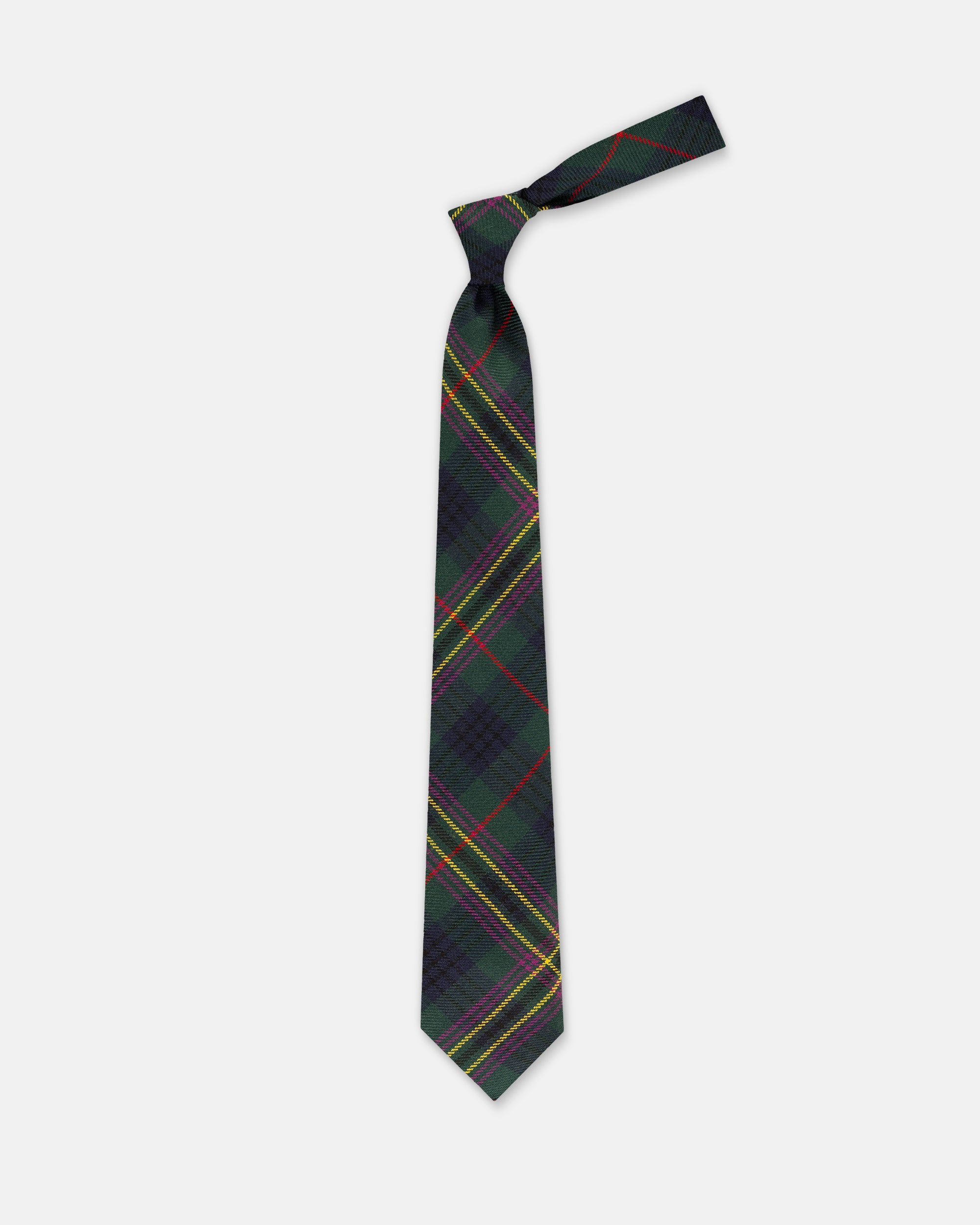 Made-in-UK Modern Kennedy Tartan Wool Tie