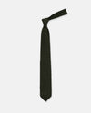 Made-in-Italy Green Pointed End Silk Knit Tie