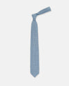 Made-in-Italy Light Blue Pointed End Silk Knit Tie