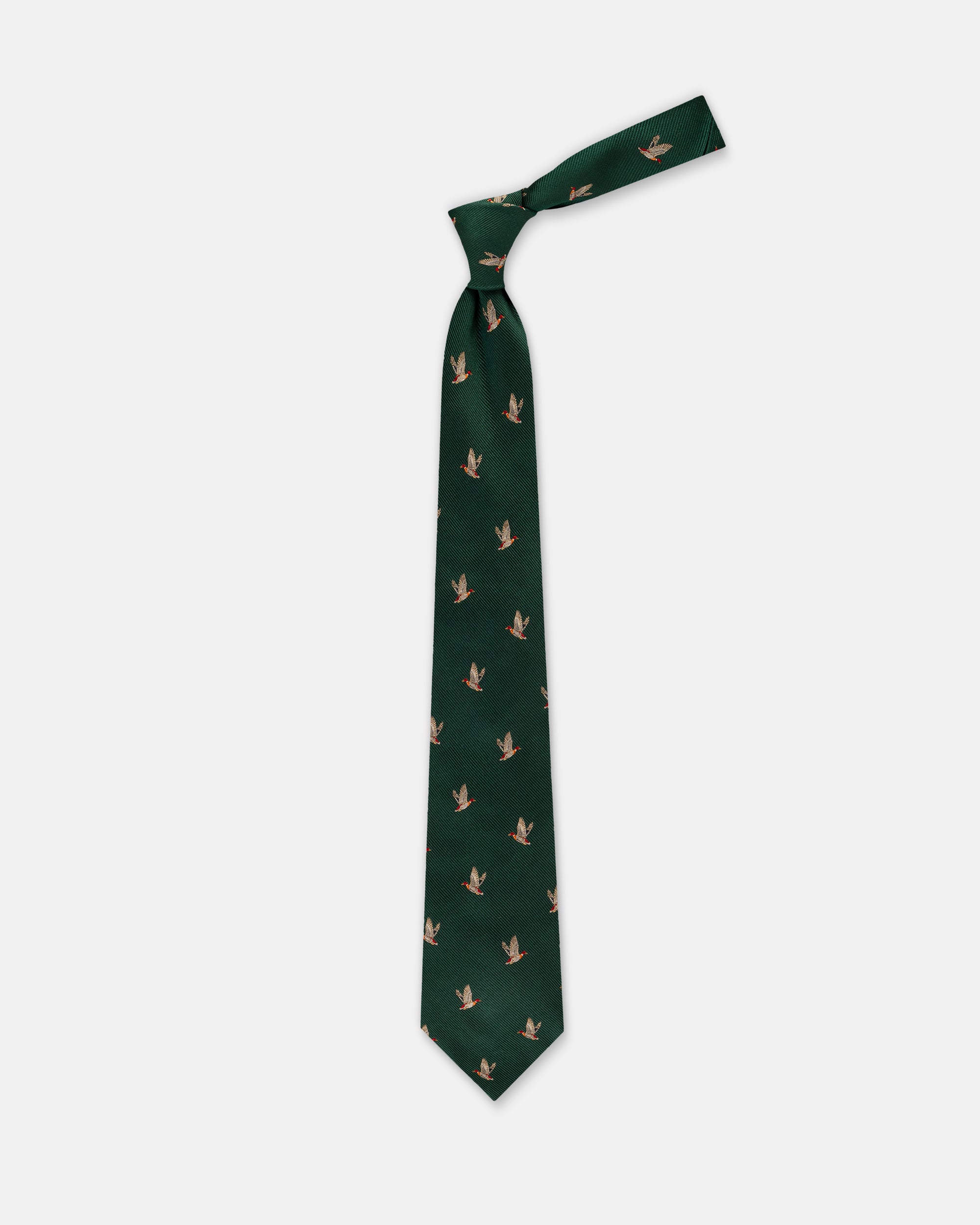Made-in-UK Green Flying Duck Club Tie