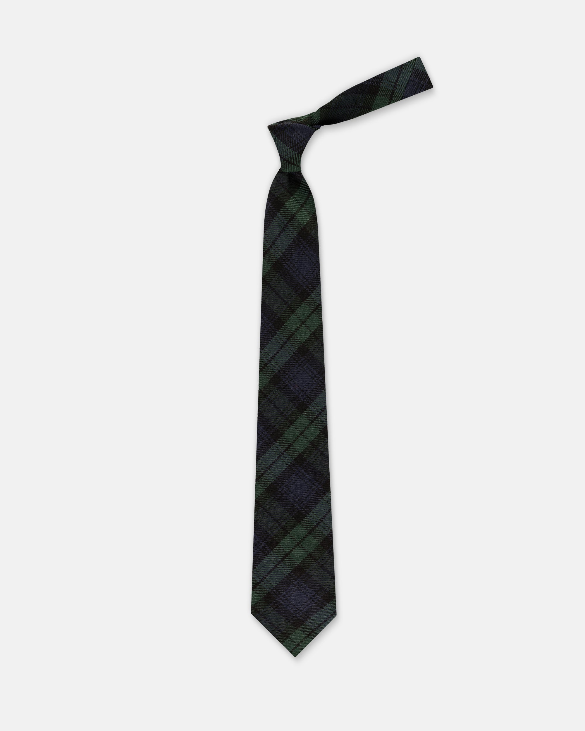 Made-in-UK Black Watch Tartan Wool Tie
