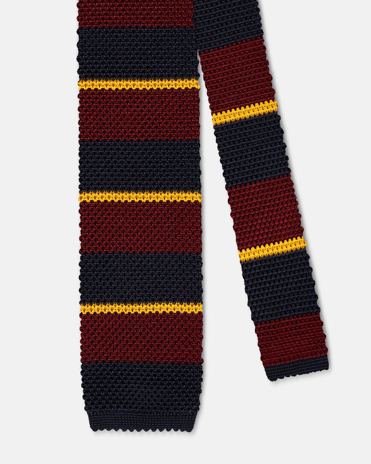 Made-in-Italy Royal Marine Light Infantry Regimental Stripe Silk Knit Tie