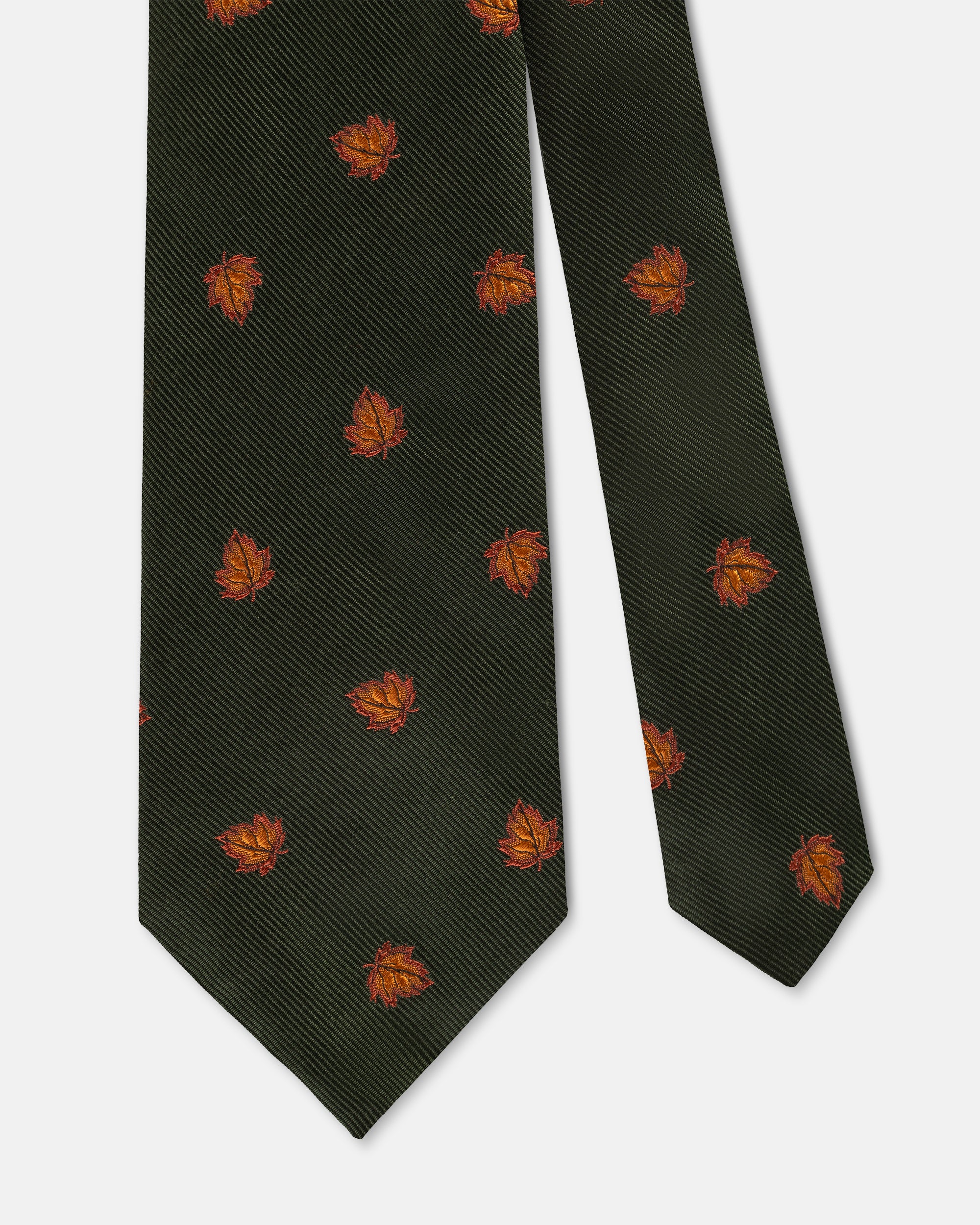 Made-in-UK Green Leaves Club Tie