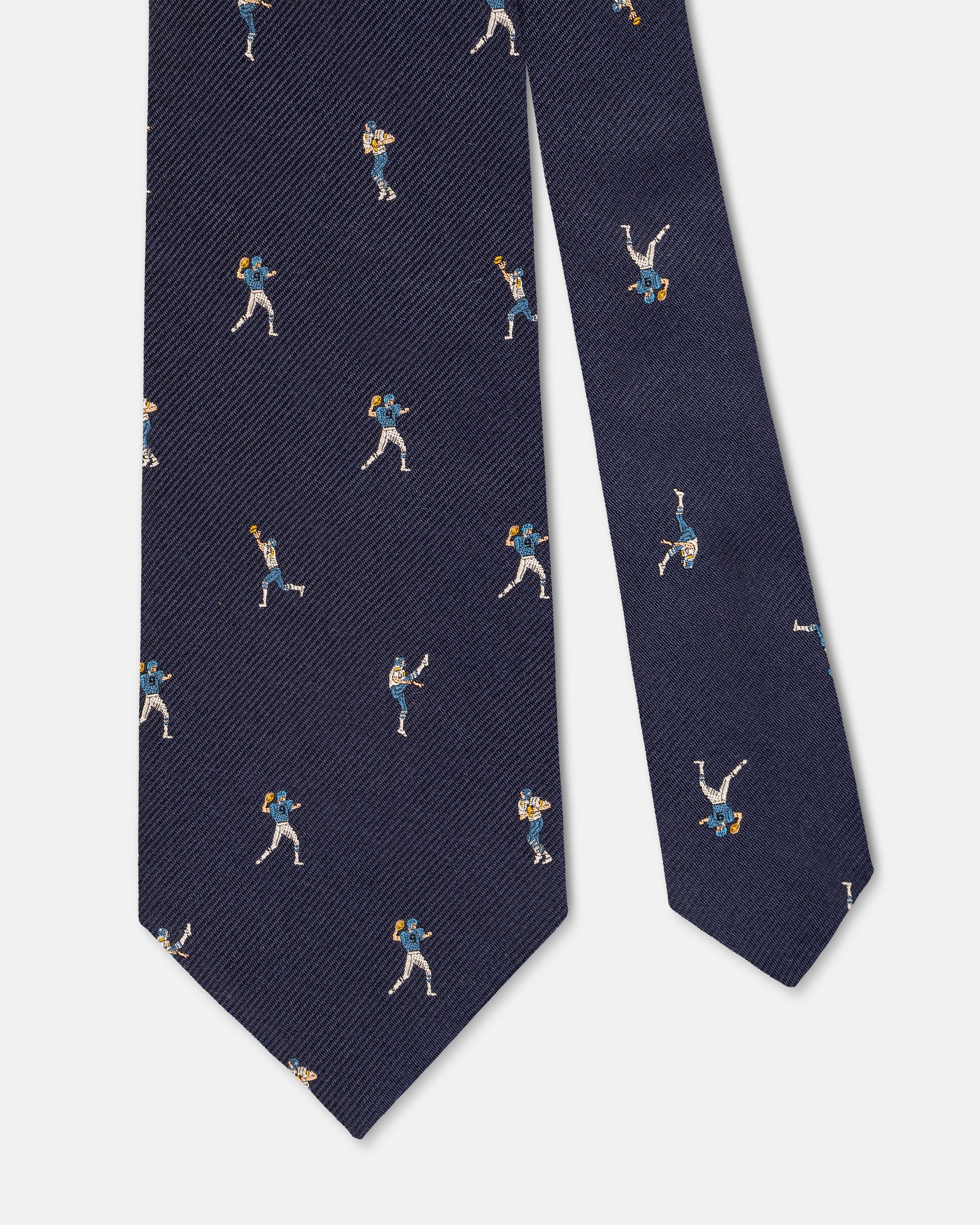Made-in-UK Navy Football Club Tie