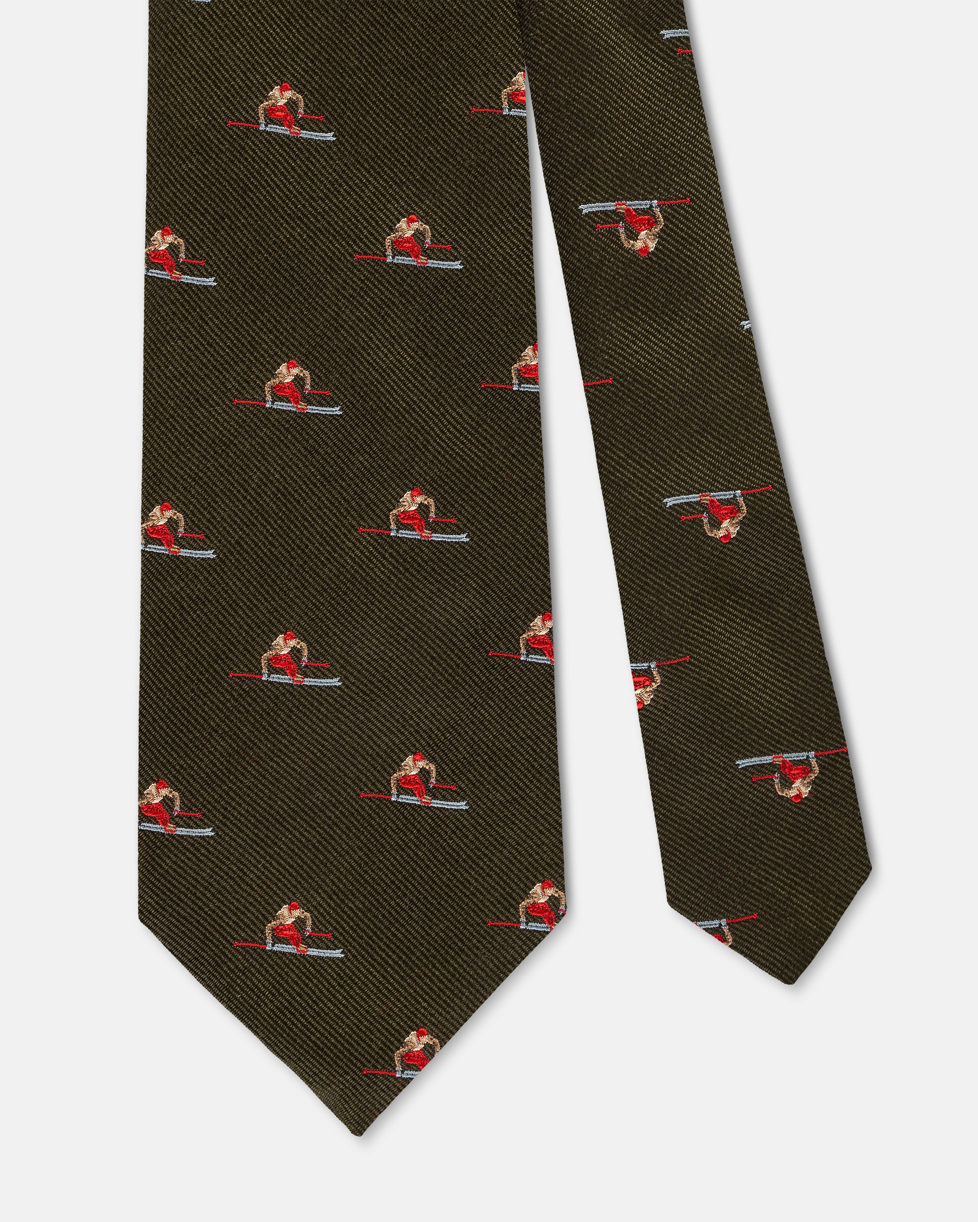 Made-in-UK Green Ski Club Tie