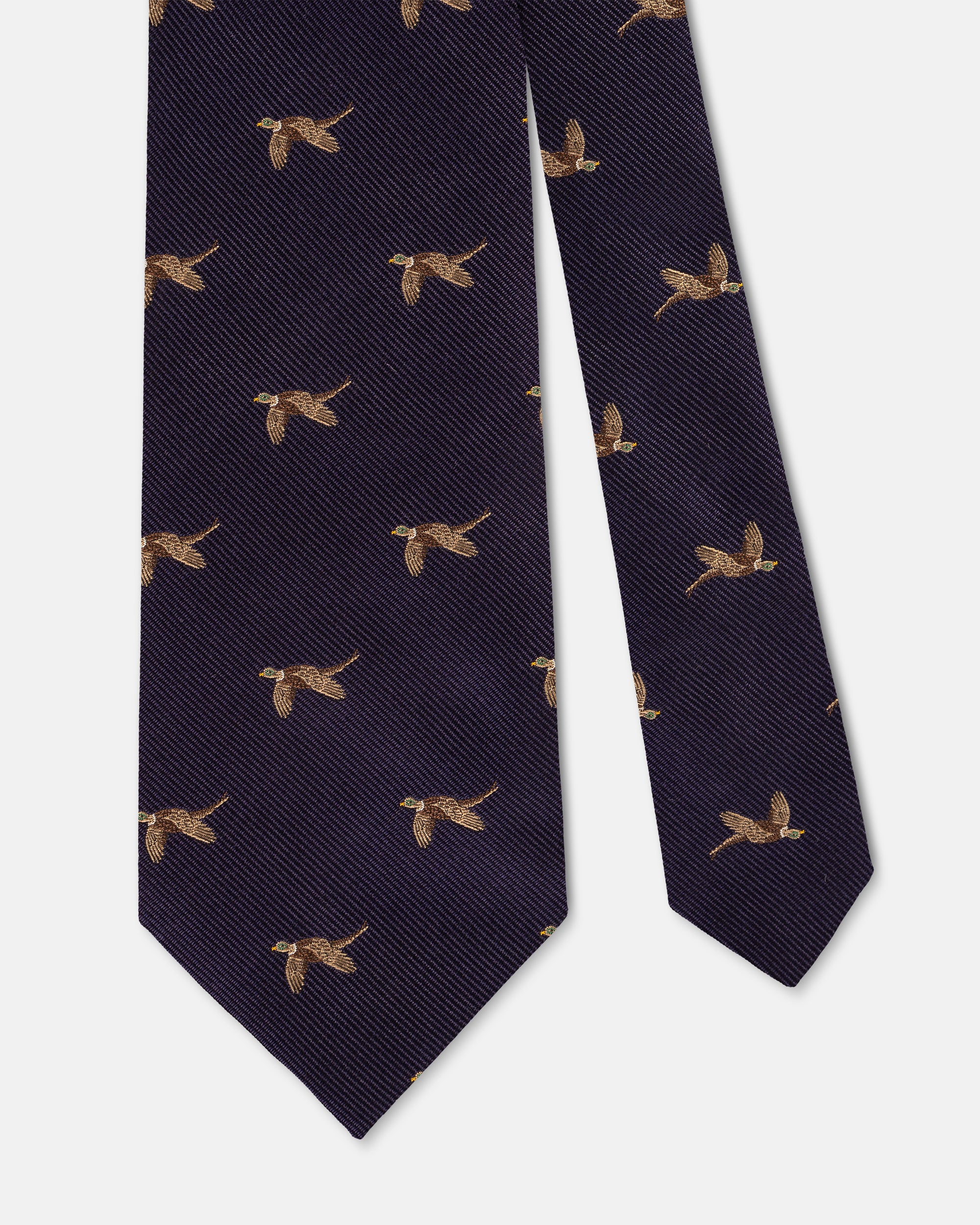 Made-in-UK Purple Flying Pheasant Club Tie