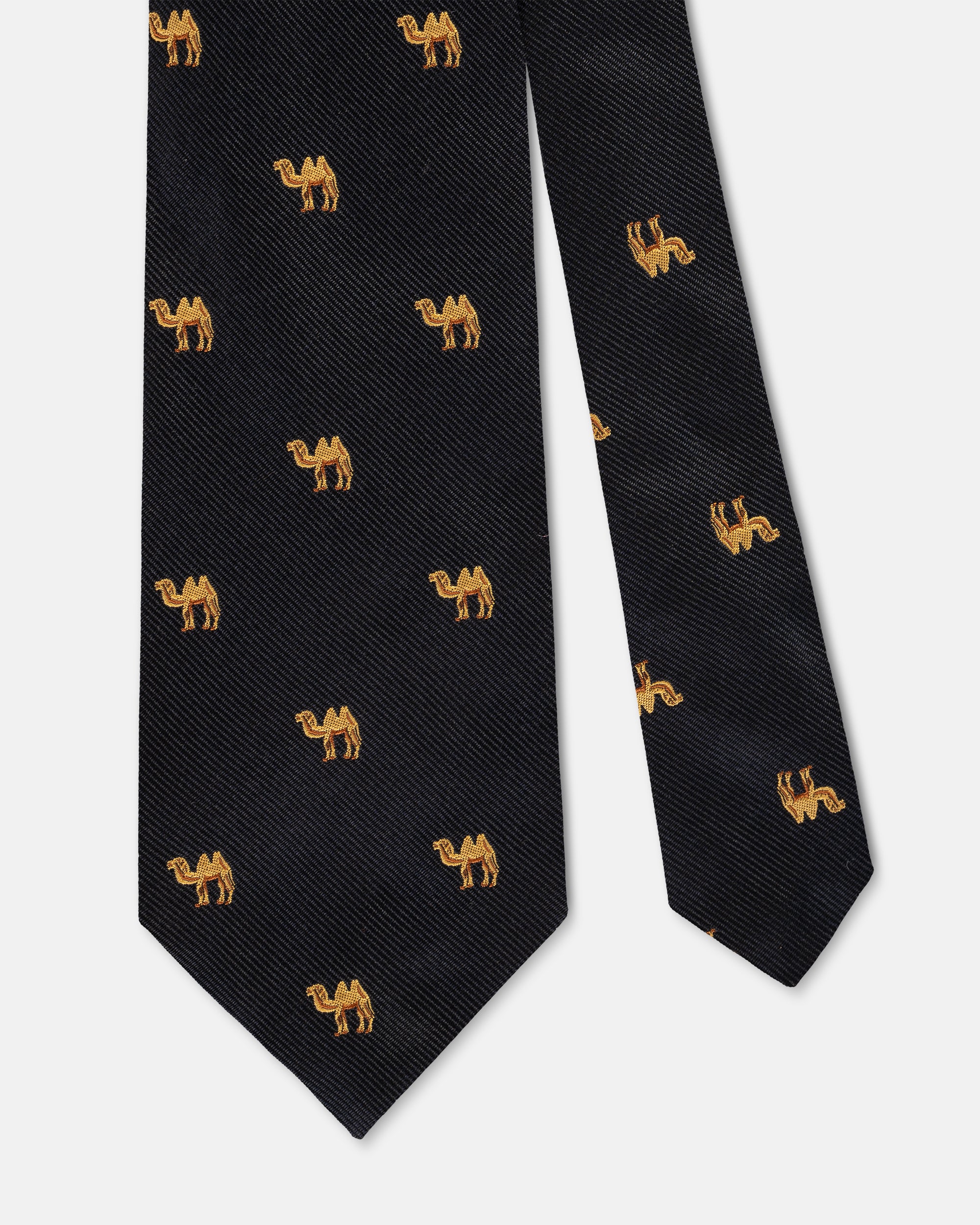 Made-in-UK Navy Camel Club Tie