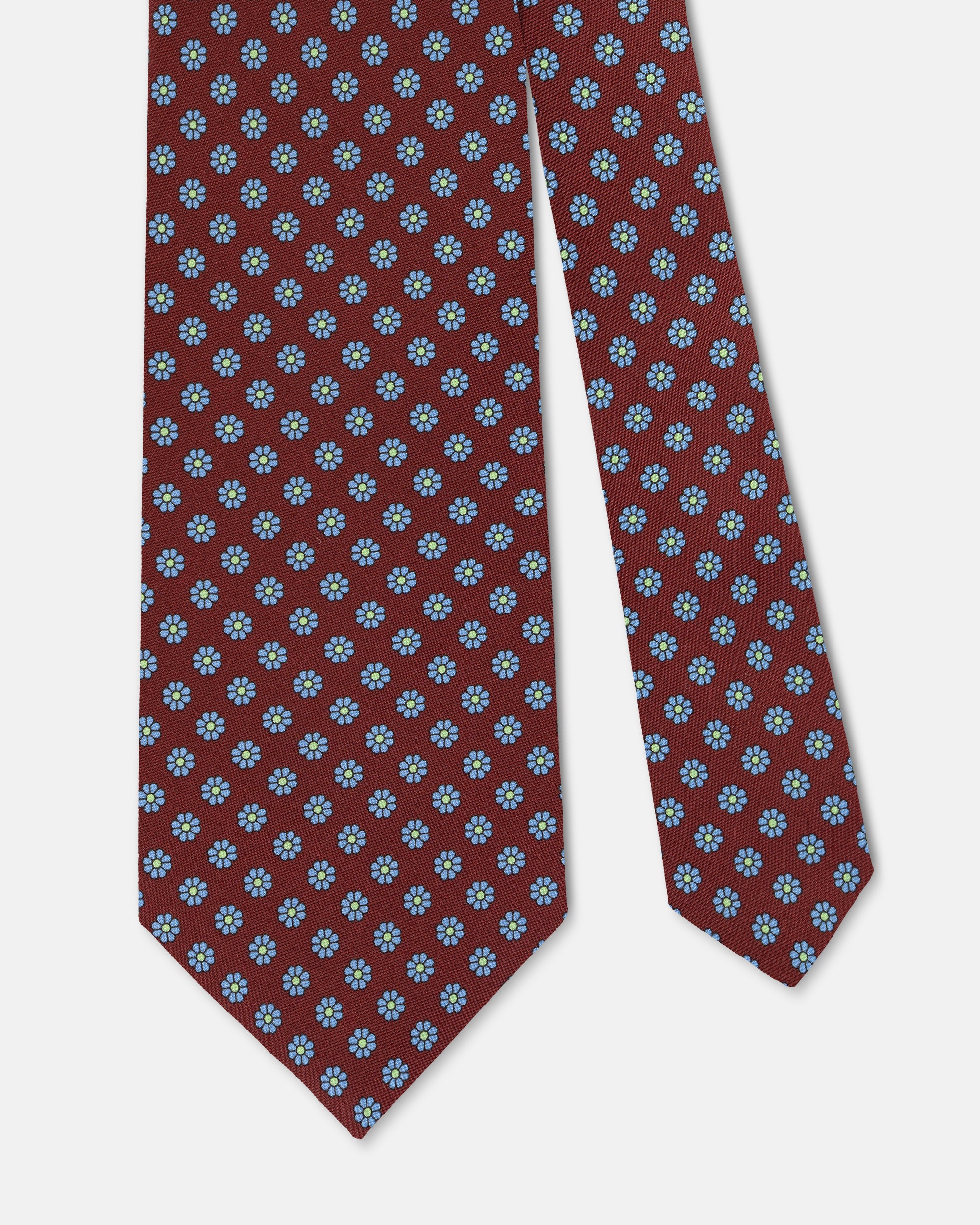 Made-in-UK Burgundy Foulard Print Tie