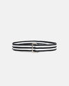 Made-in-USA Black & White Grosgrain Ribbon Belt